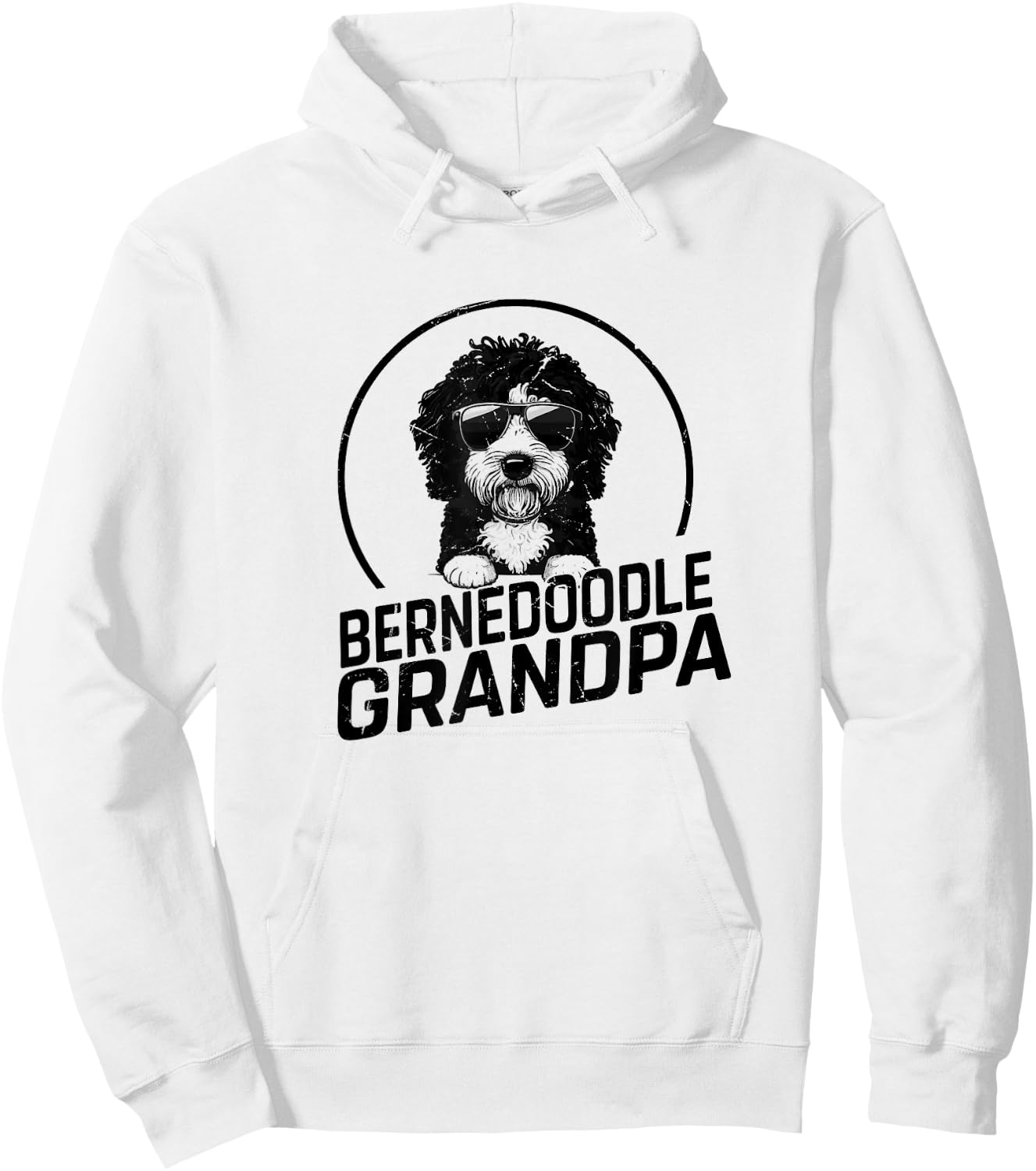 Bernedoodle Dog Grandpa Grand Paw Dog Lover Gifts Men Father Hoodie - Hoodie | White