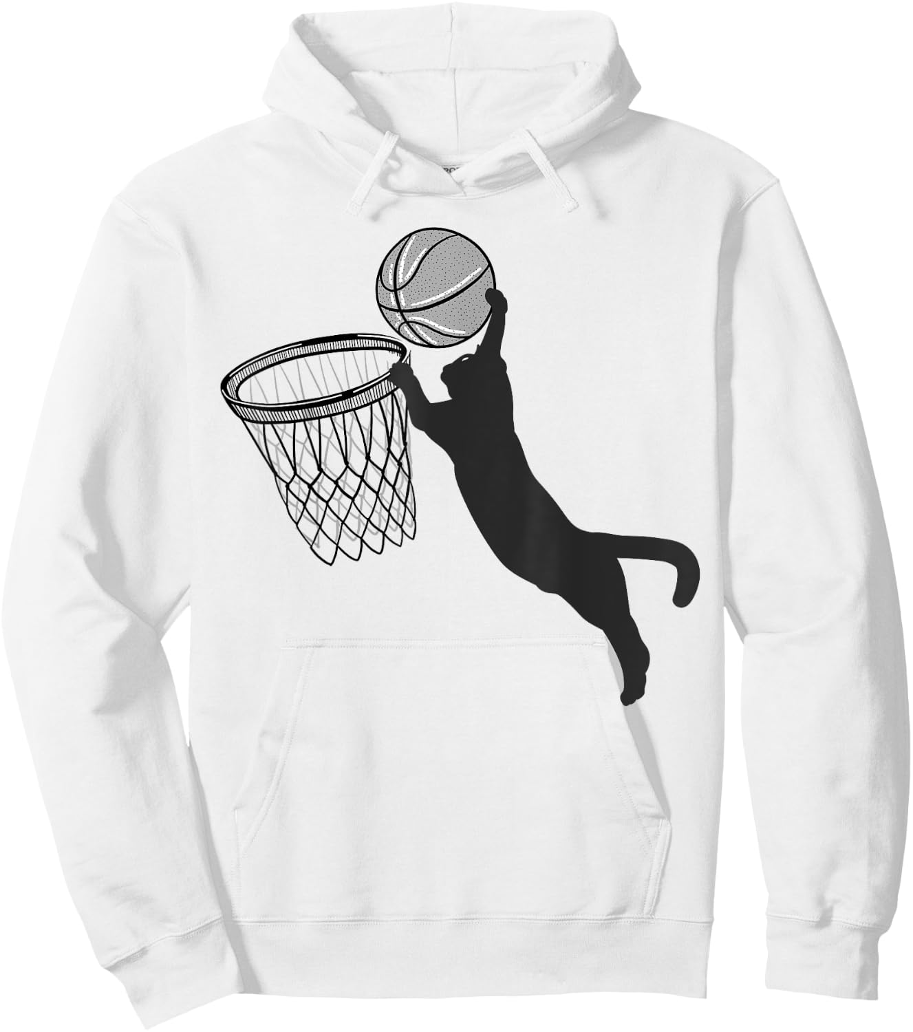 Cats Playing Basketball Cat Lover Men Women Hoodie - Hoodie | White