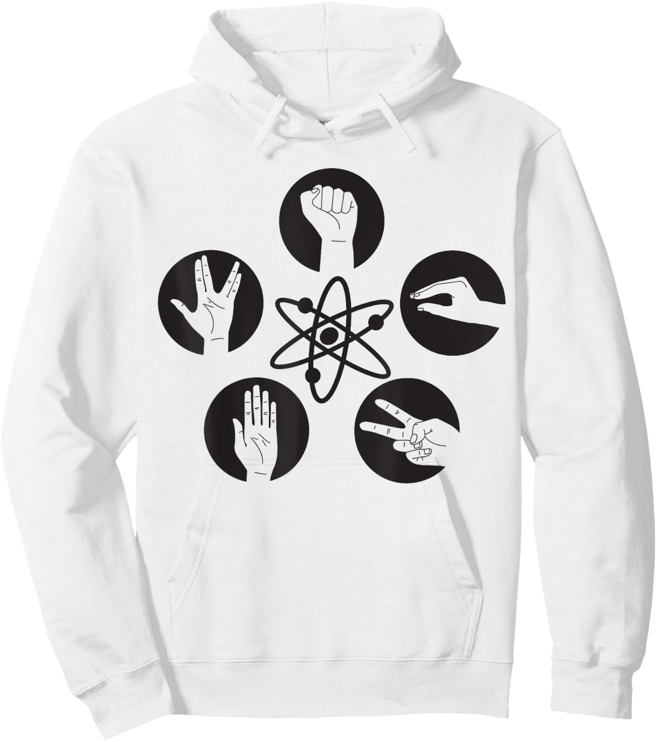 Big Bang Theory Logo Rock Lizard Spock Hoodie - Hoodie | White