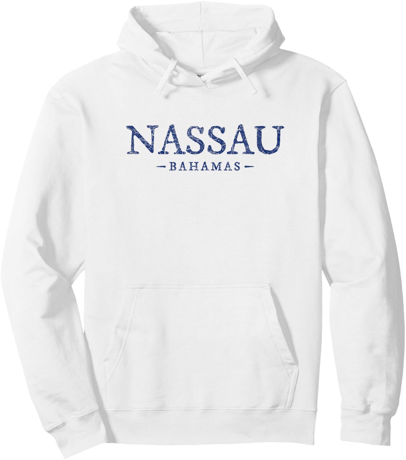 Vintage Nassau Bahamas Retro Text Souvenir Hoodie - Hoodie | White