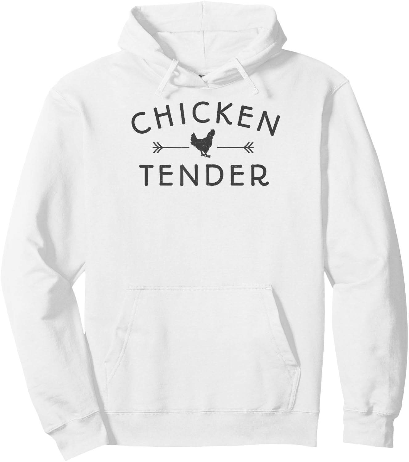 Ordinary Acres Chicken Tender Dark Lettering - Grey, , Short Sleeve, Classic Fit, Cotton & Polyester Blend, Adult, Casual, Outdoor, Classic Style, Chicken Theme Hoodie - Hoodie | White