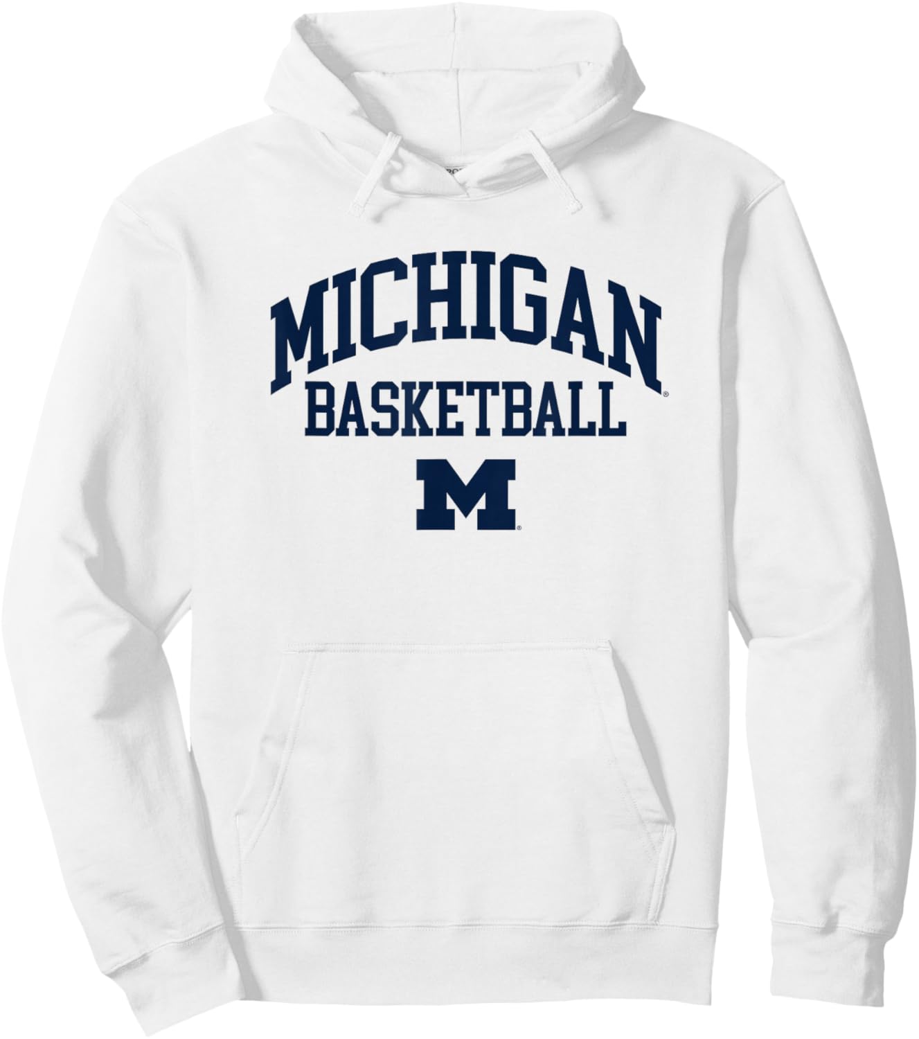 University of Michigan Wolverines U of M Basketball Hoodie - Hoodie | White