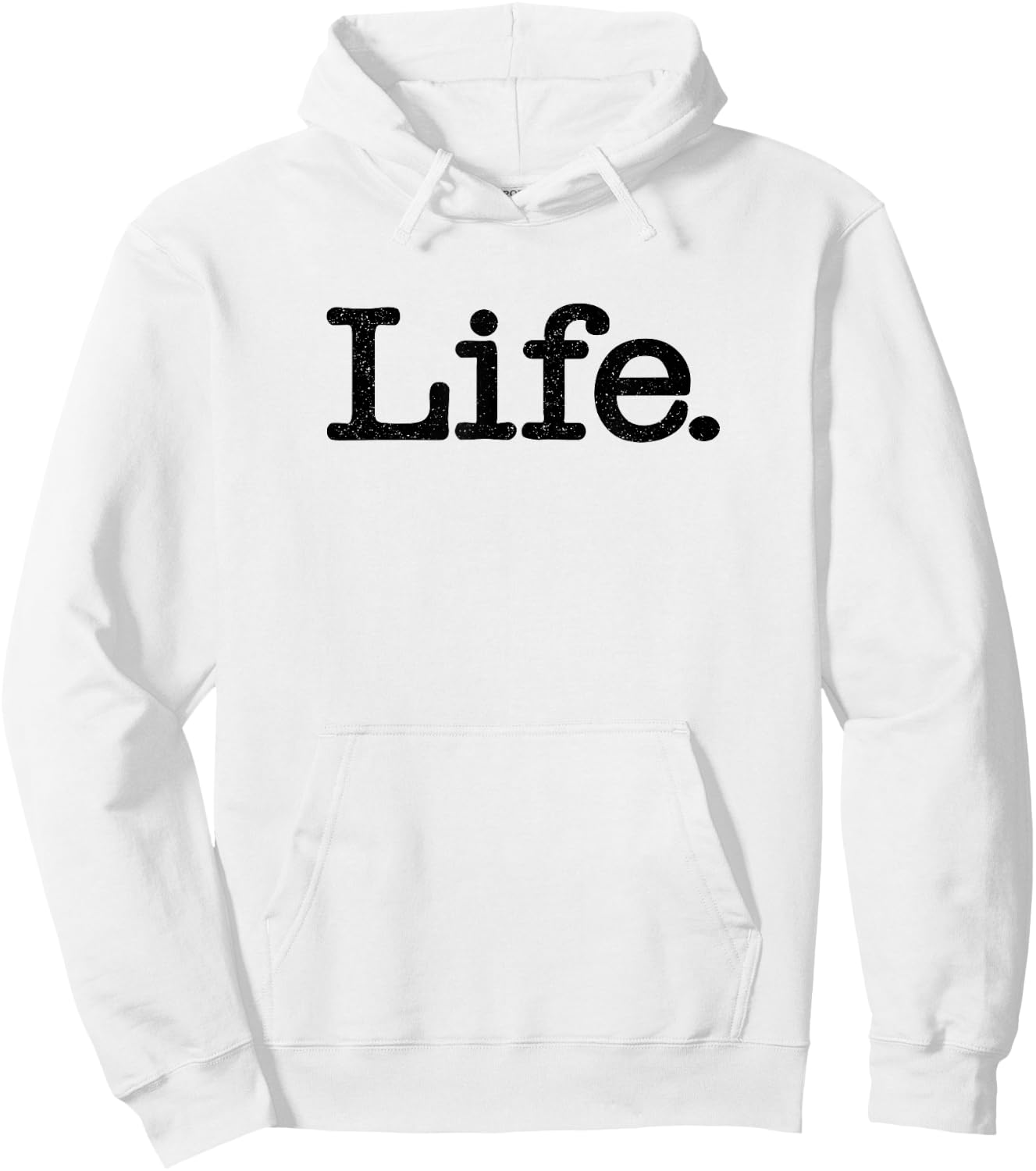 Life the Word Life on a Hoodie - Hoodie | White