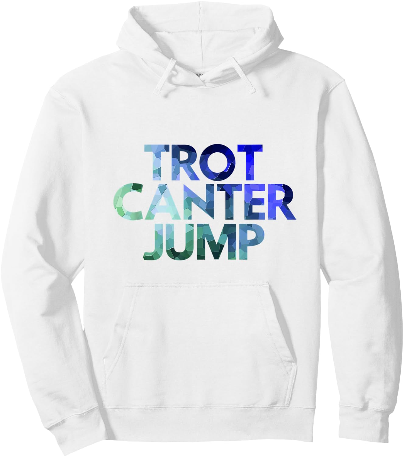 Equestrian Horse Shirt - Trot Canter Jump - English Rider Hoodie - Hoodie | White