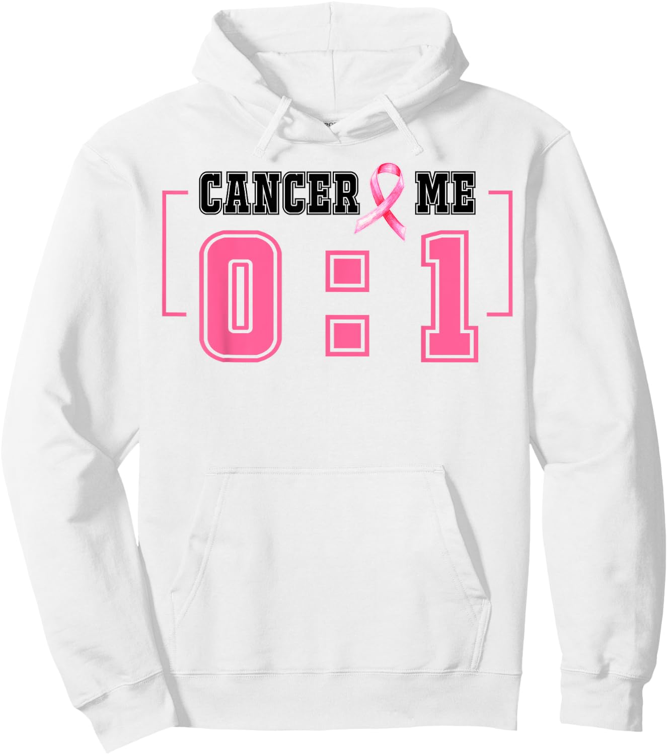Cancer 0 Me 1 Shirt Breast Cancer Awareness Survivor Gift Hoodie - Hoodie | White