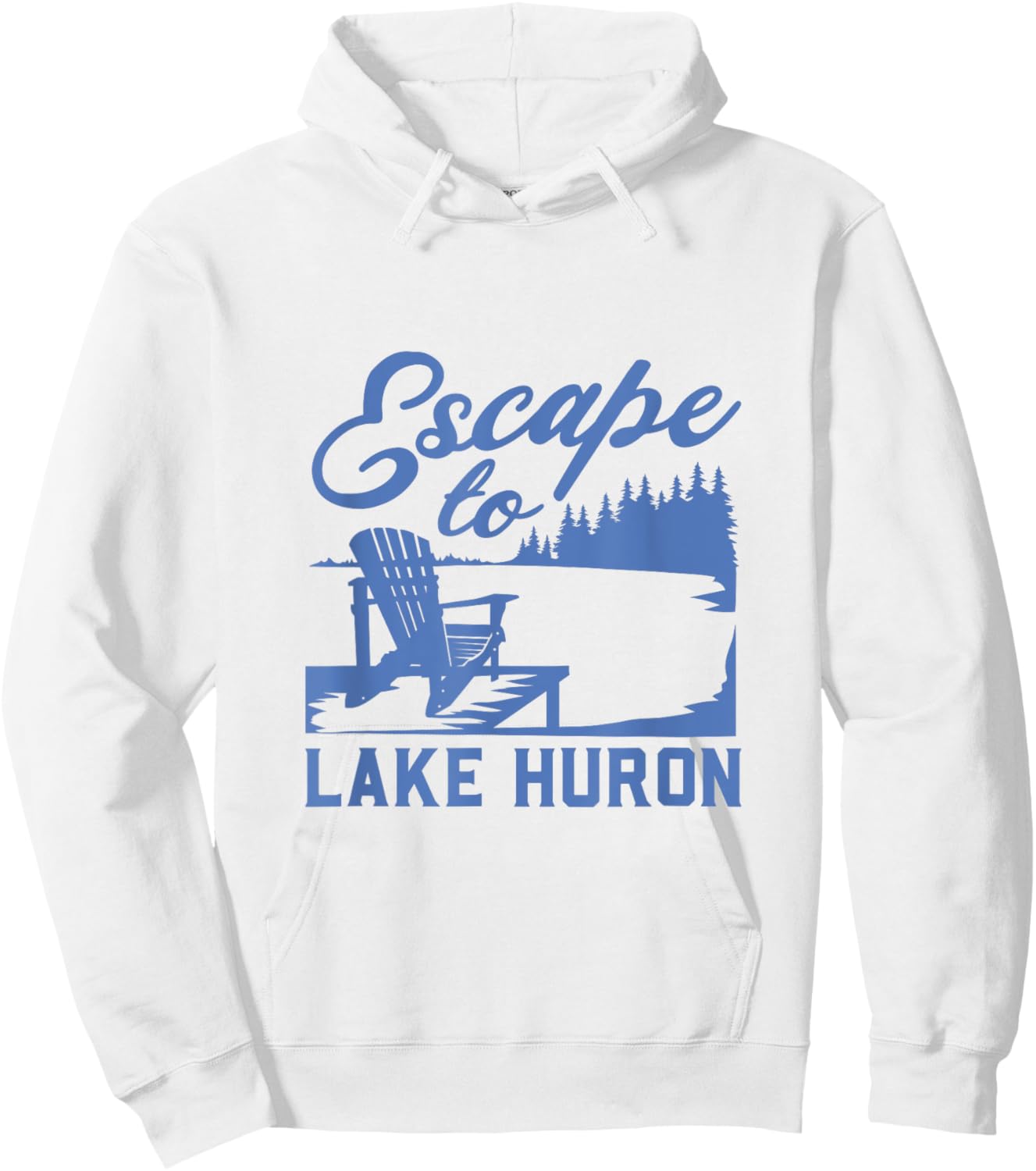 Escape to Lake Huron Hoodie - Hoodie | White