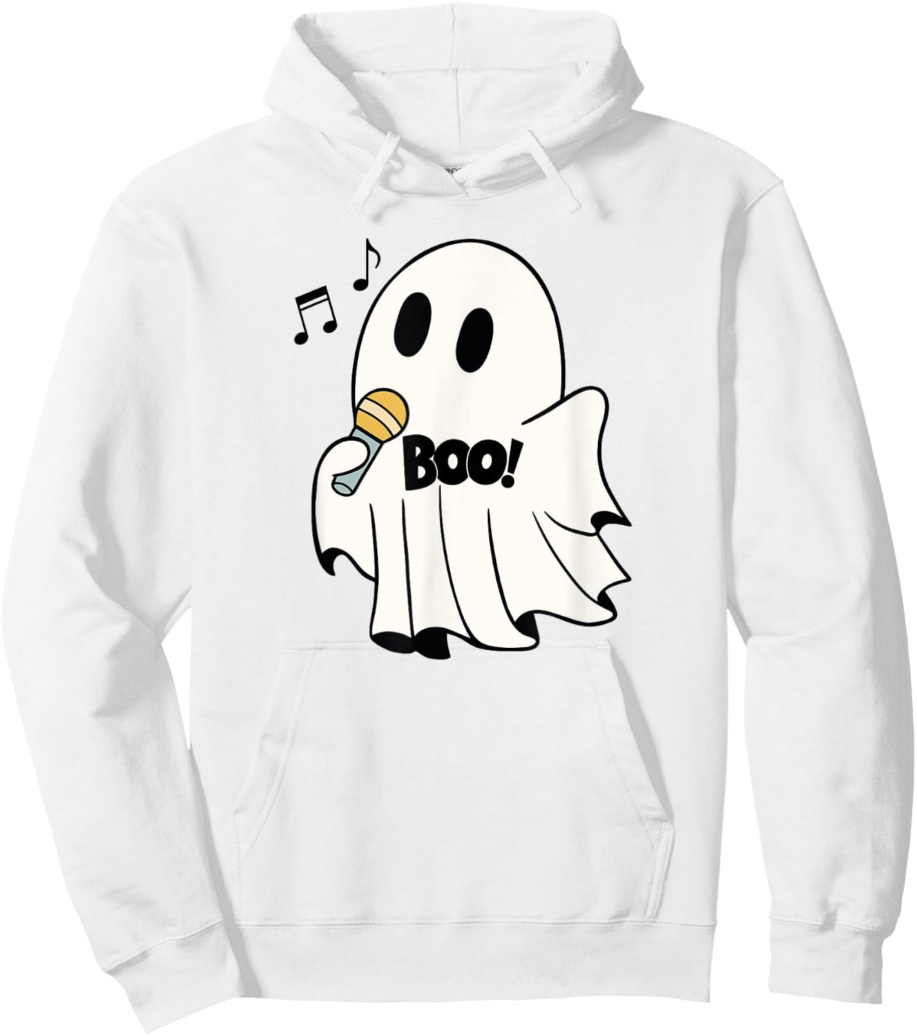 Halloween Karaoke Ghost Boo For Trick-or-treating Singer Hoodie - Hoodie | White