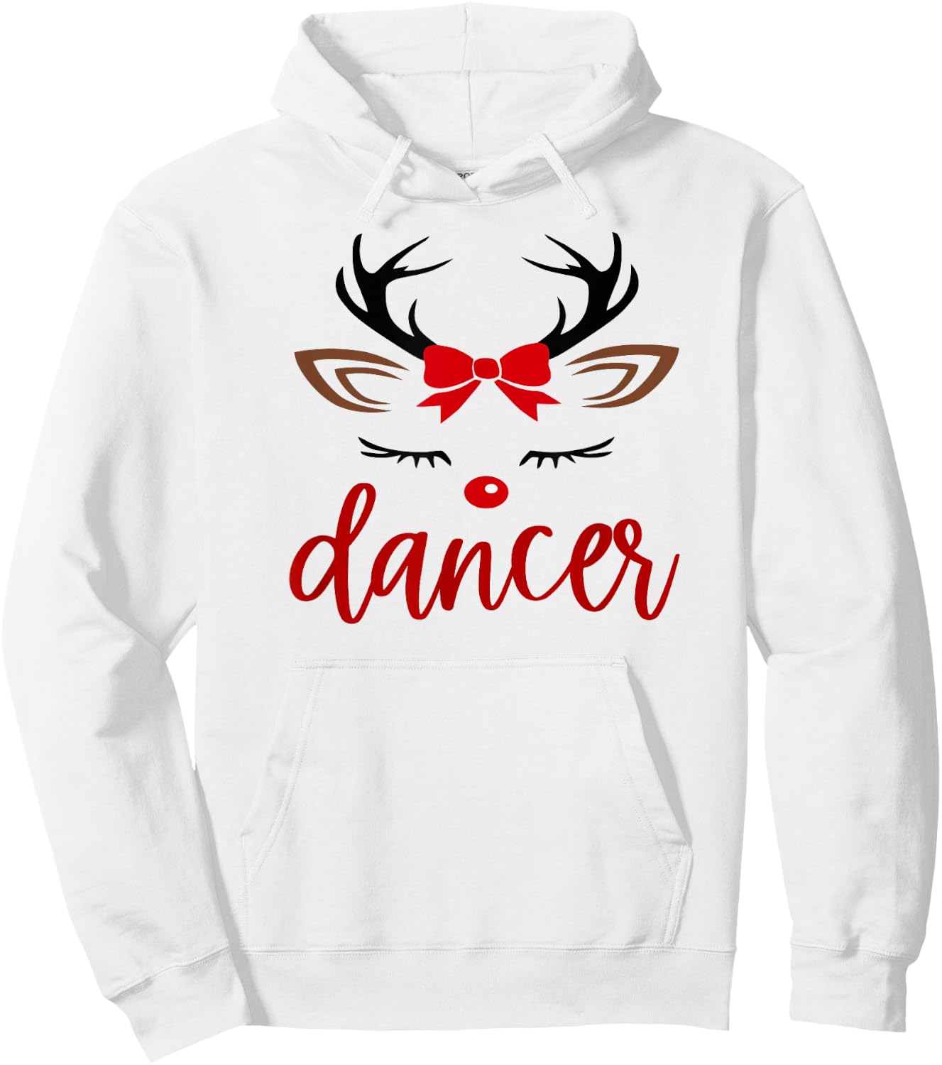 Christmas Girl Reindeer Family Dancer Hoodie - Hoodie | White