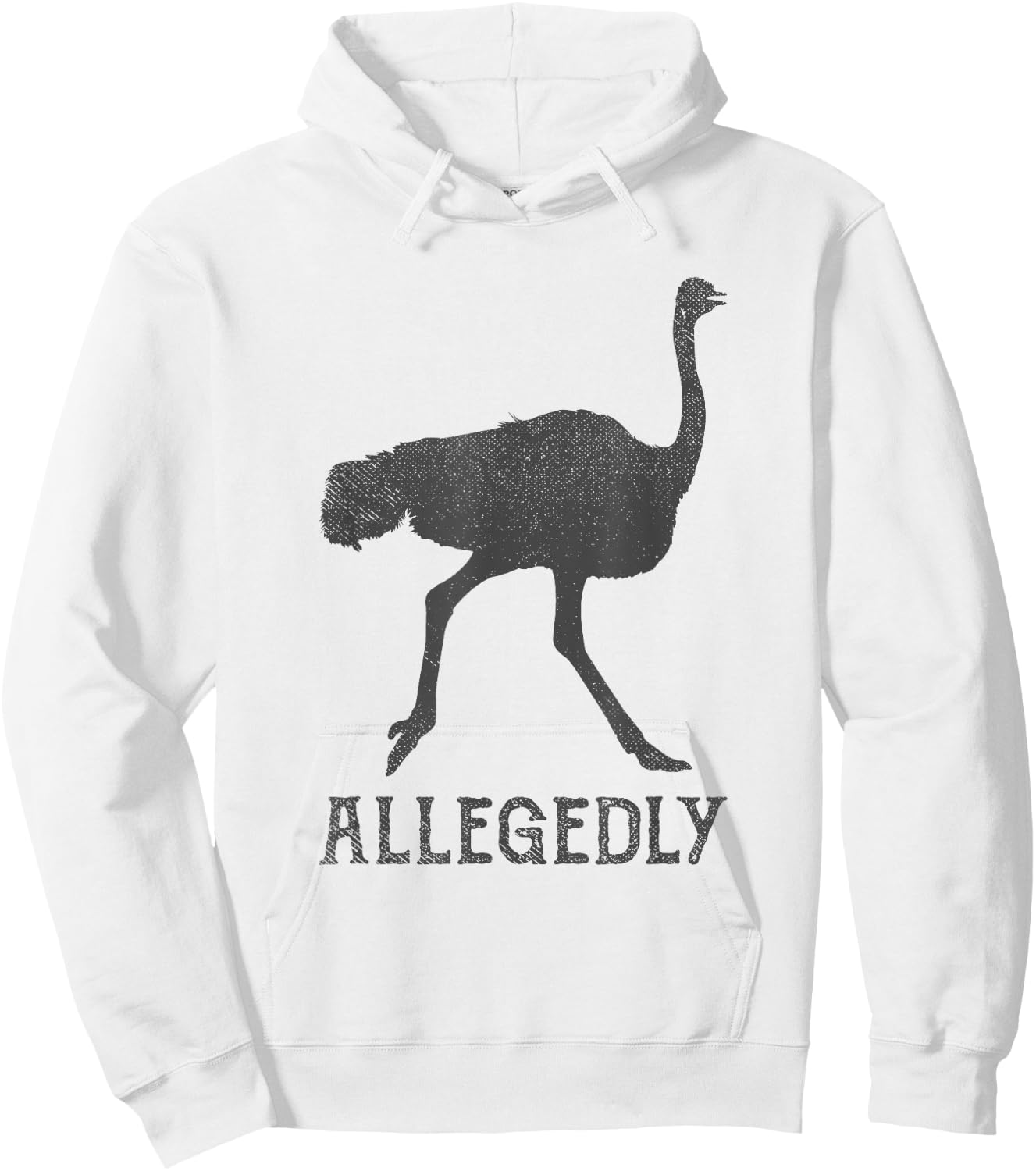 Vintage Funny Bird Lover Allegedly Ostrich Hoodie - Hoodie | White