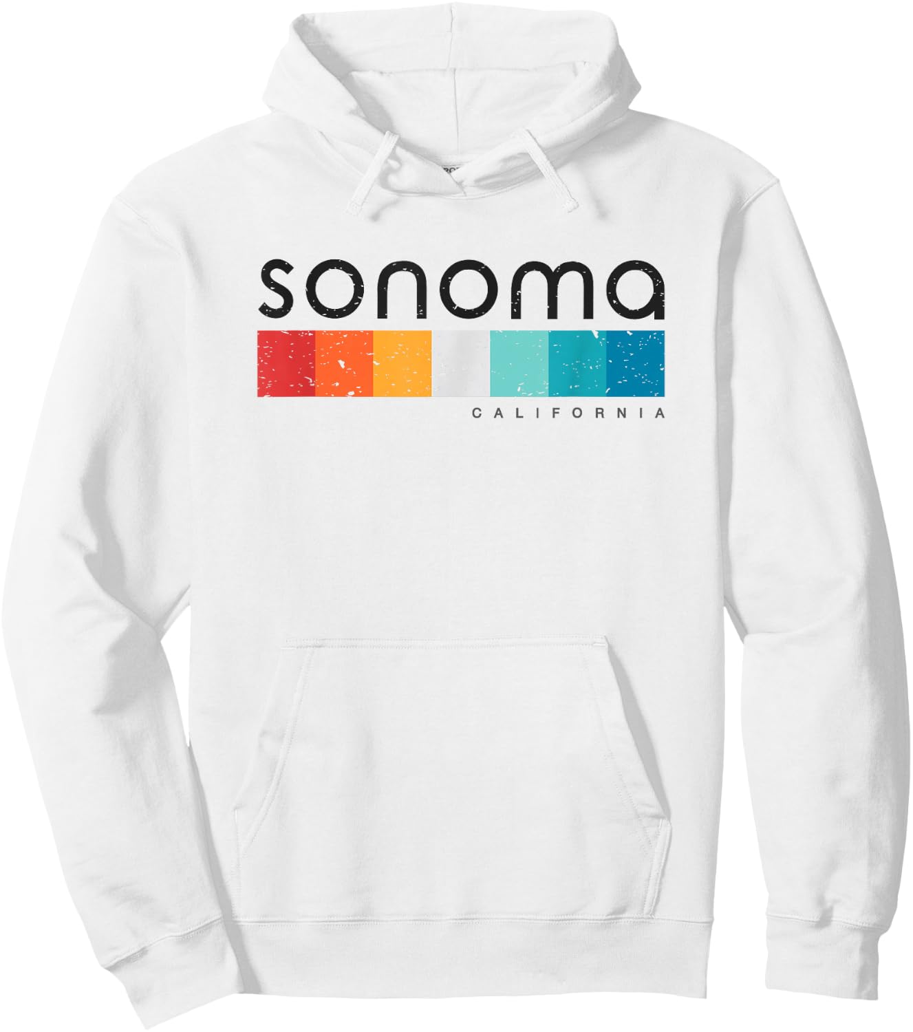 Sonoma California CA USA Retro Design Hoodie - Hoodie | White