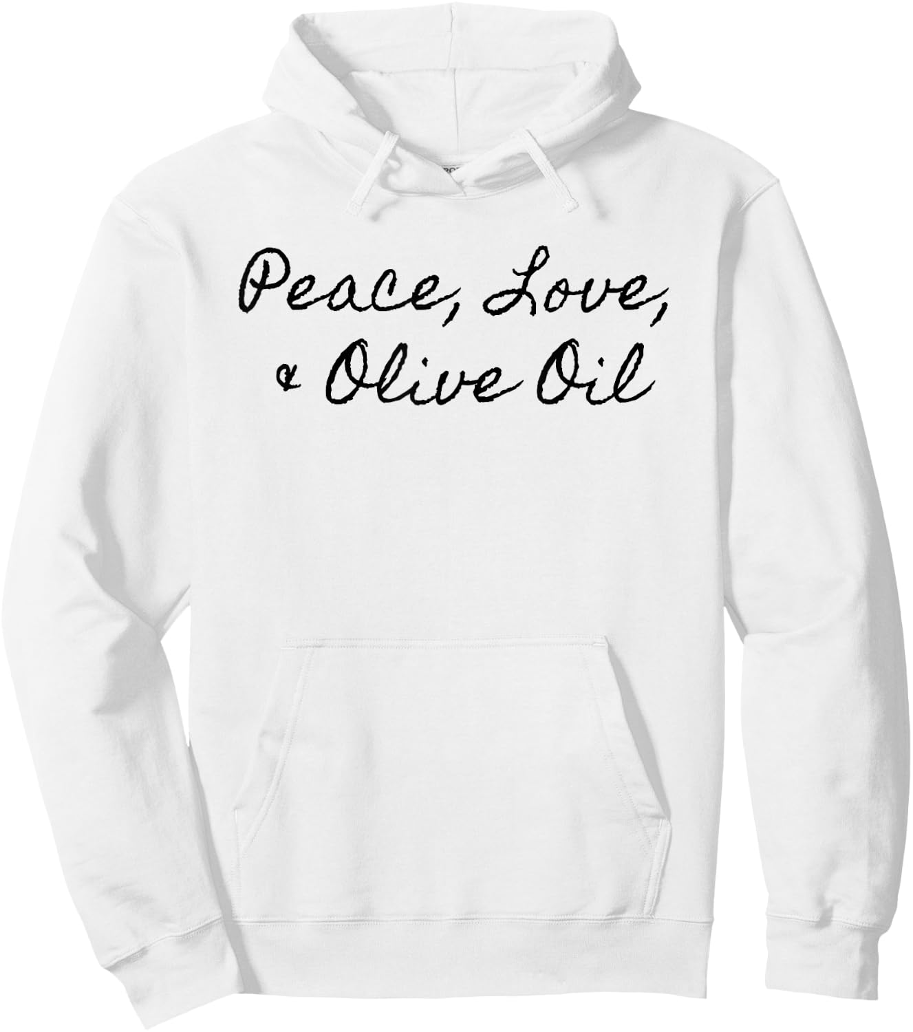 Peace Love Olive Oil Vegan Chef Cook Hoodie - Hoodie | White