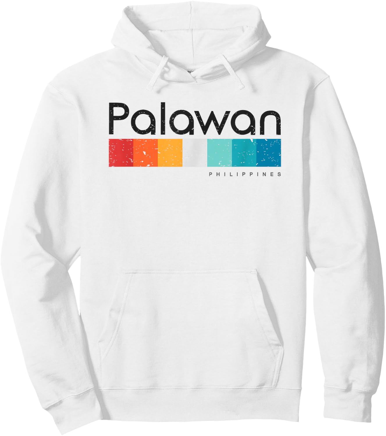 Vintage Palawan Philippines Retro Design Hoodie - Hoodie | White