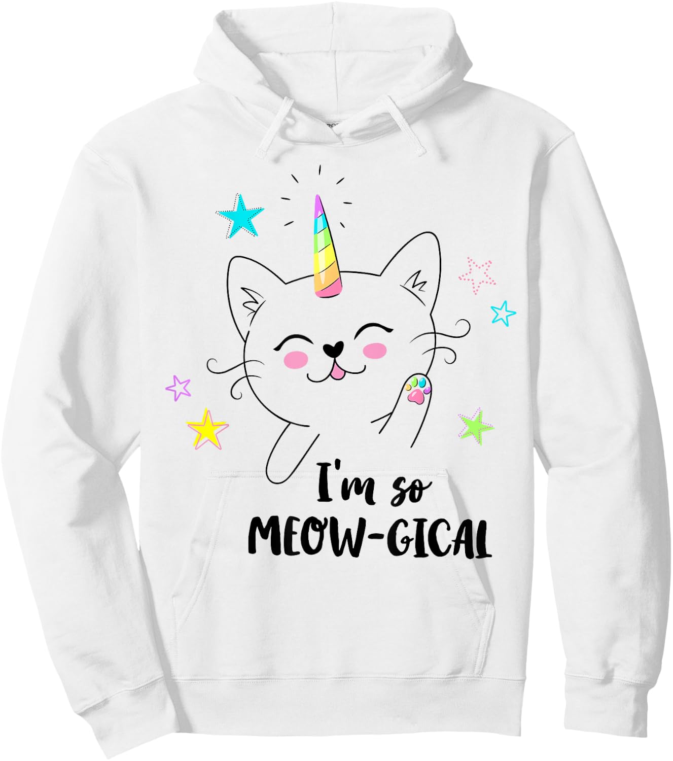 Caticorn cute kitty kids I'm so meow-gical funny cat unicorn Hoodie - Hoodie | White