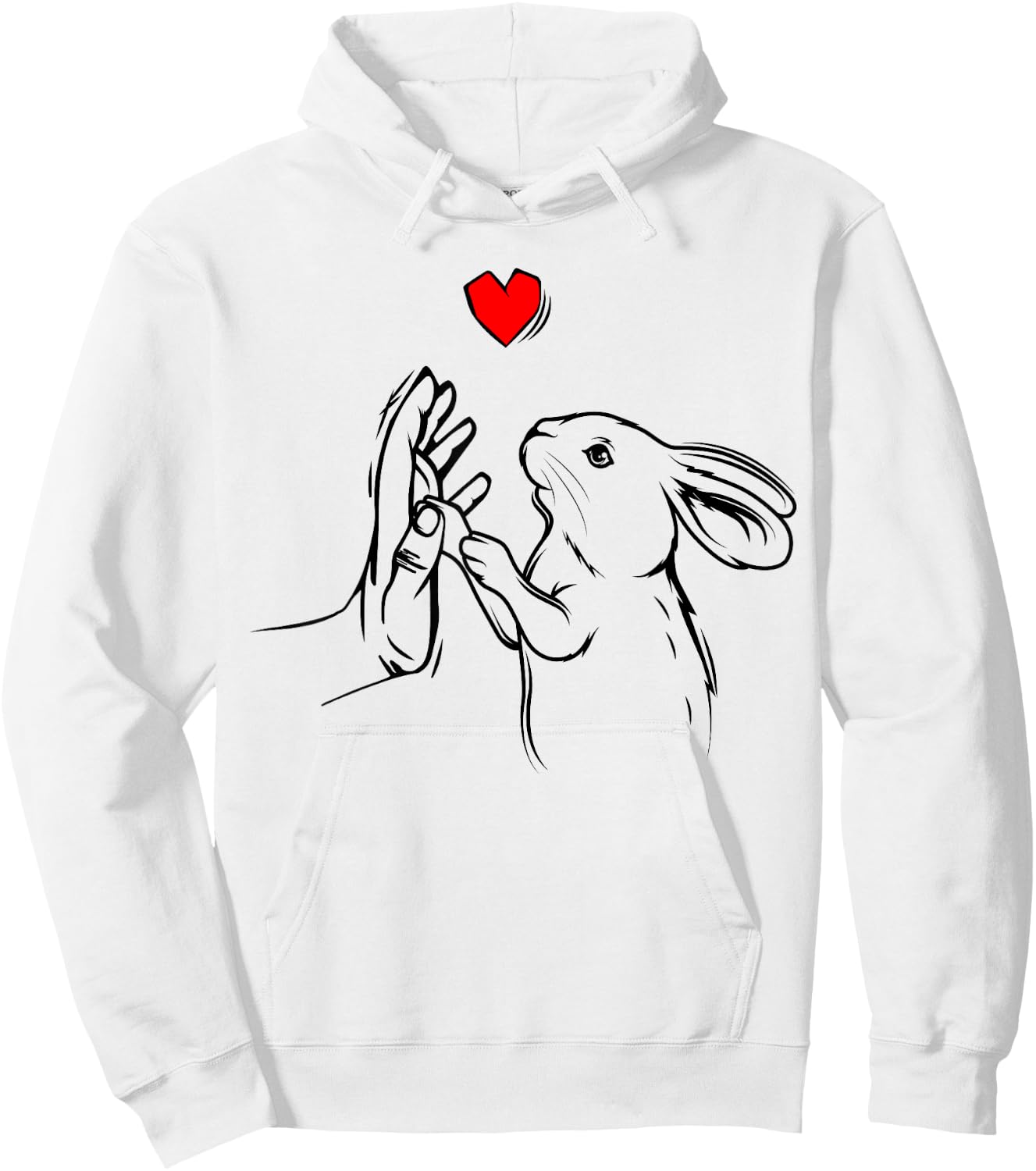 Rabbit Love Bunny Girls Hoodie - Hoodie | White