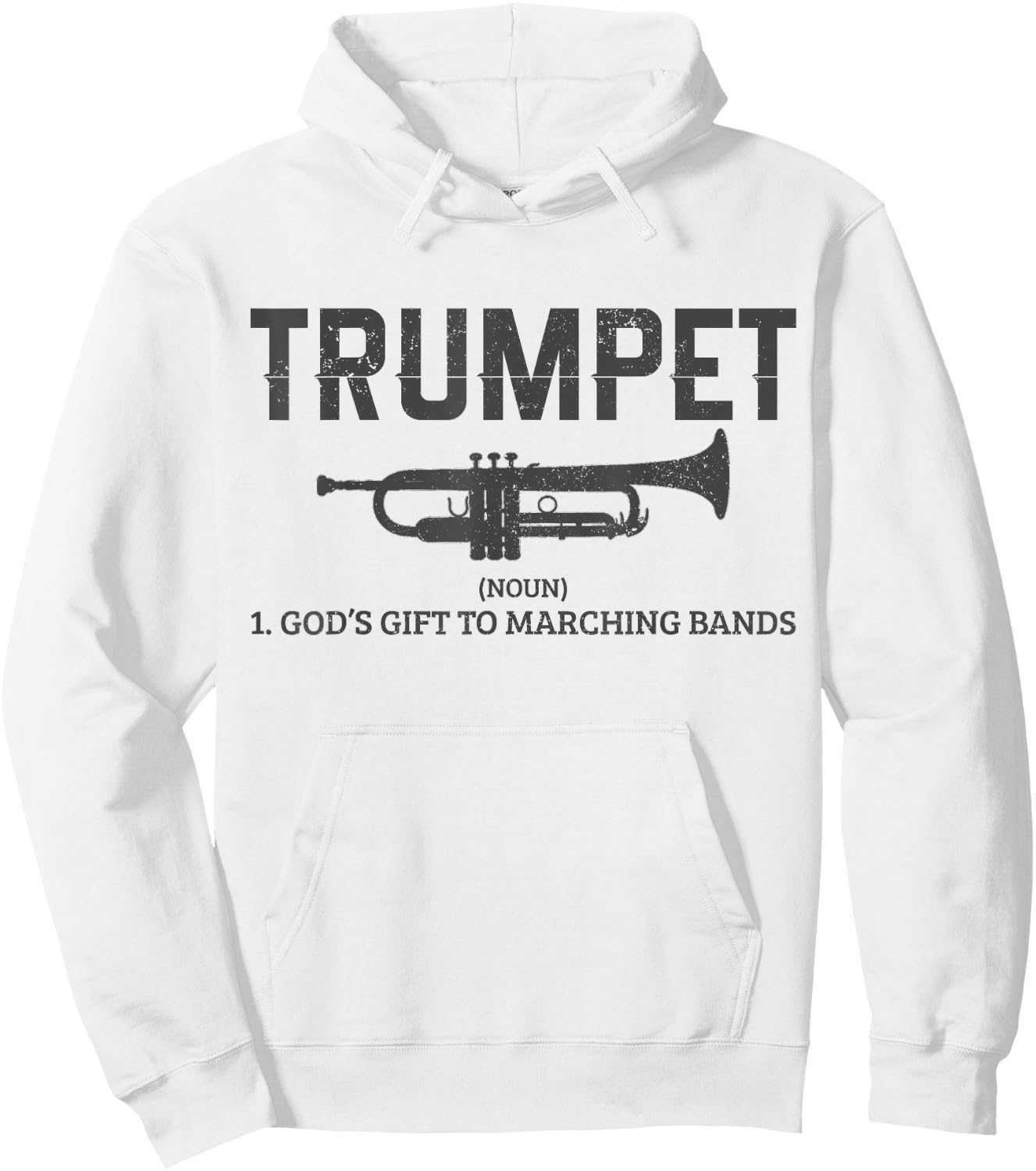 Trumpet Definition Funny Marching Band Musician Gift Hoodie - Hoodie | White