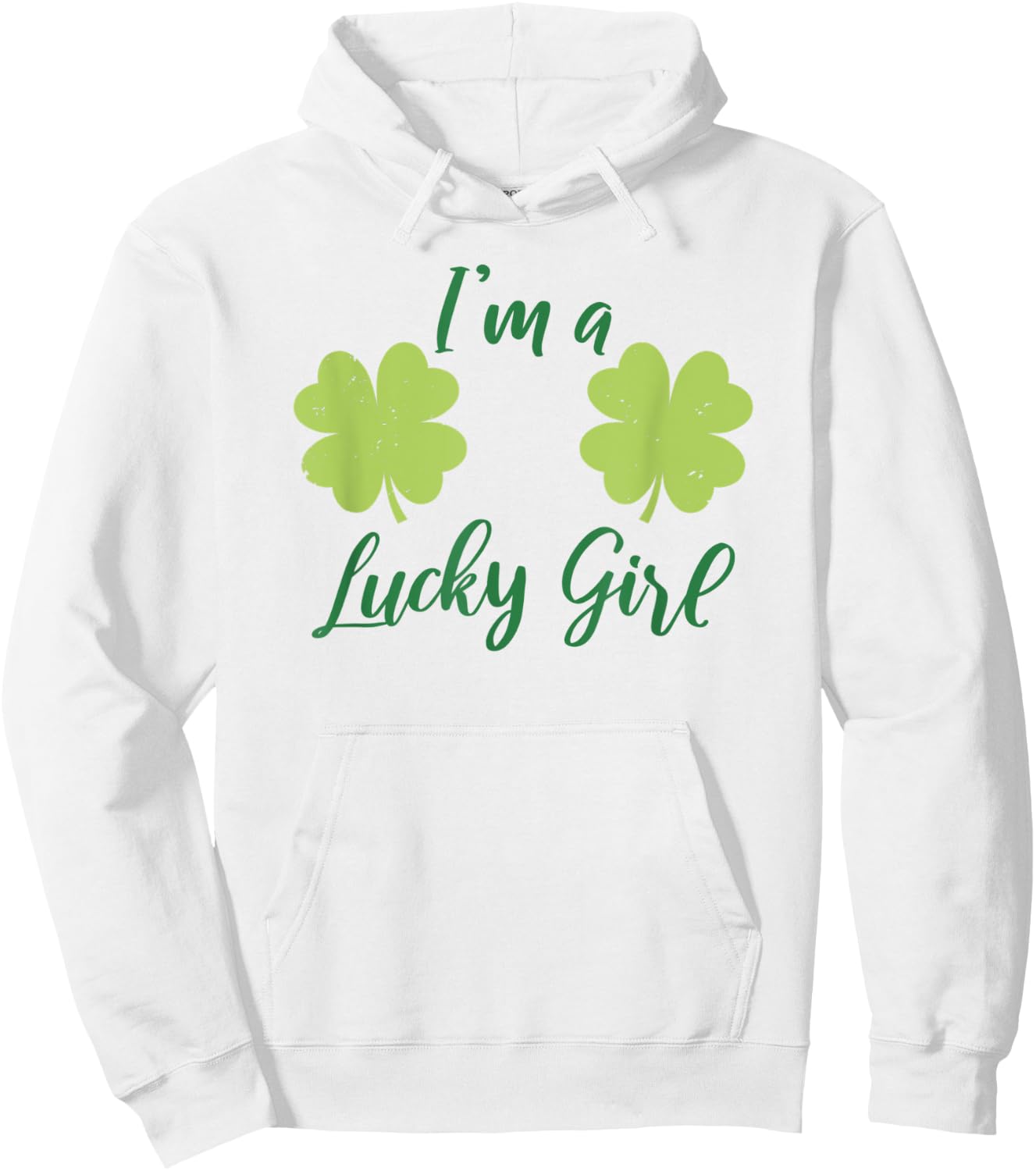 Sexy Shamrock Boobs - St Patricks Day Four Leaf Clover Hoodie - Hoodie | White