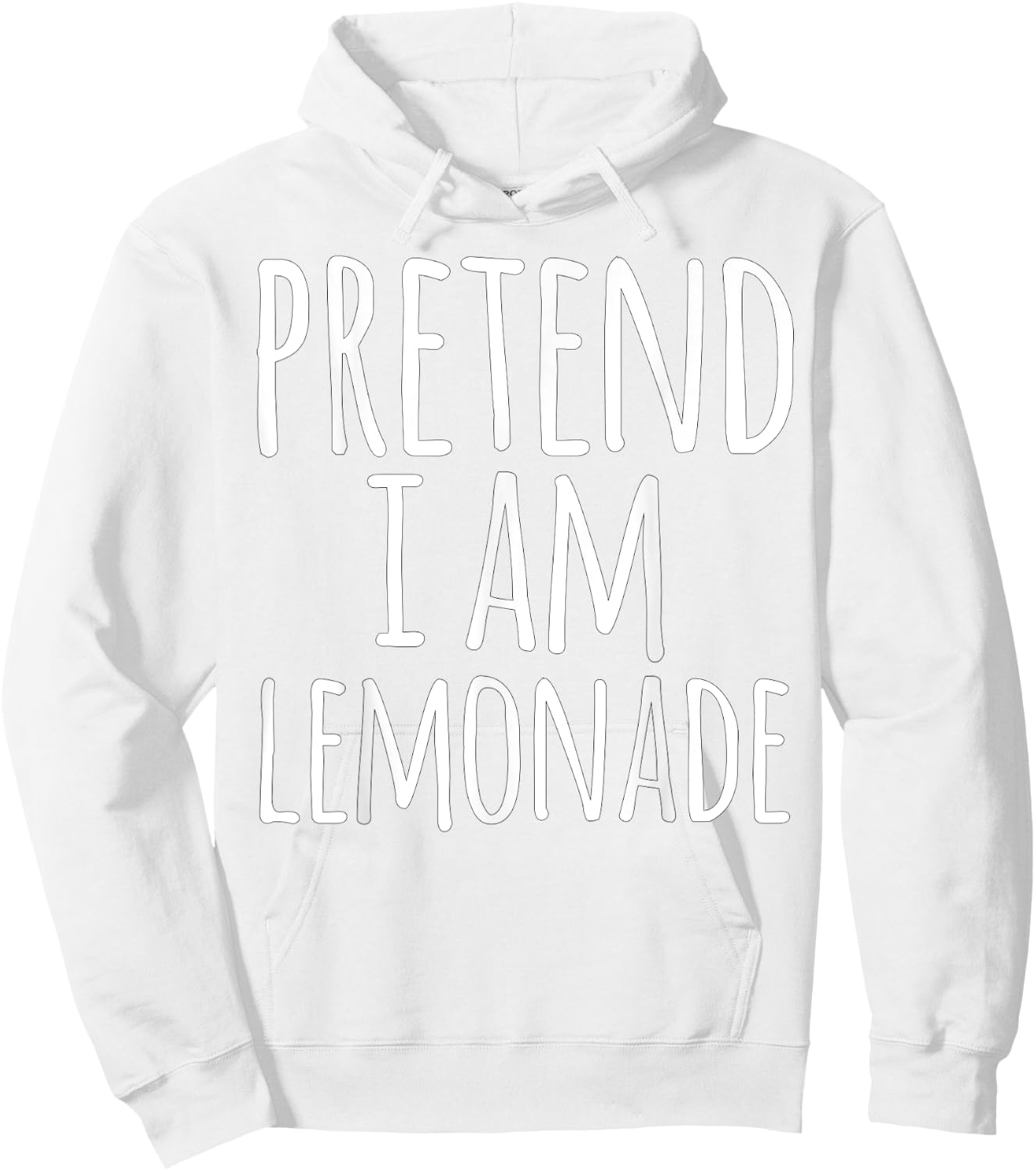 Funny Easy Lazy Halloween PRETEND I'M A LEMONADE Costume Hoodie - Hoodie | White