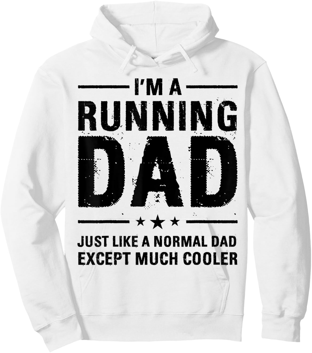 I'm a Running Dad Marathon Runner Jogger Father's Day Hoodie - Hoodie | White