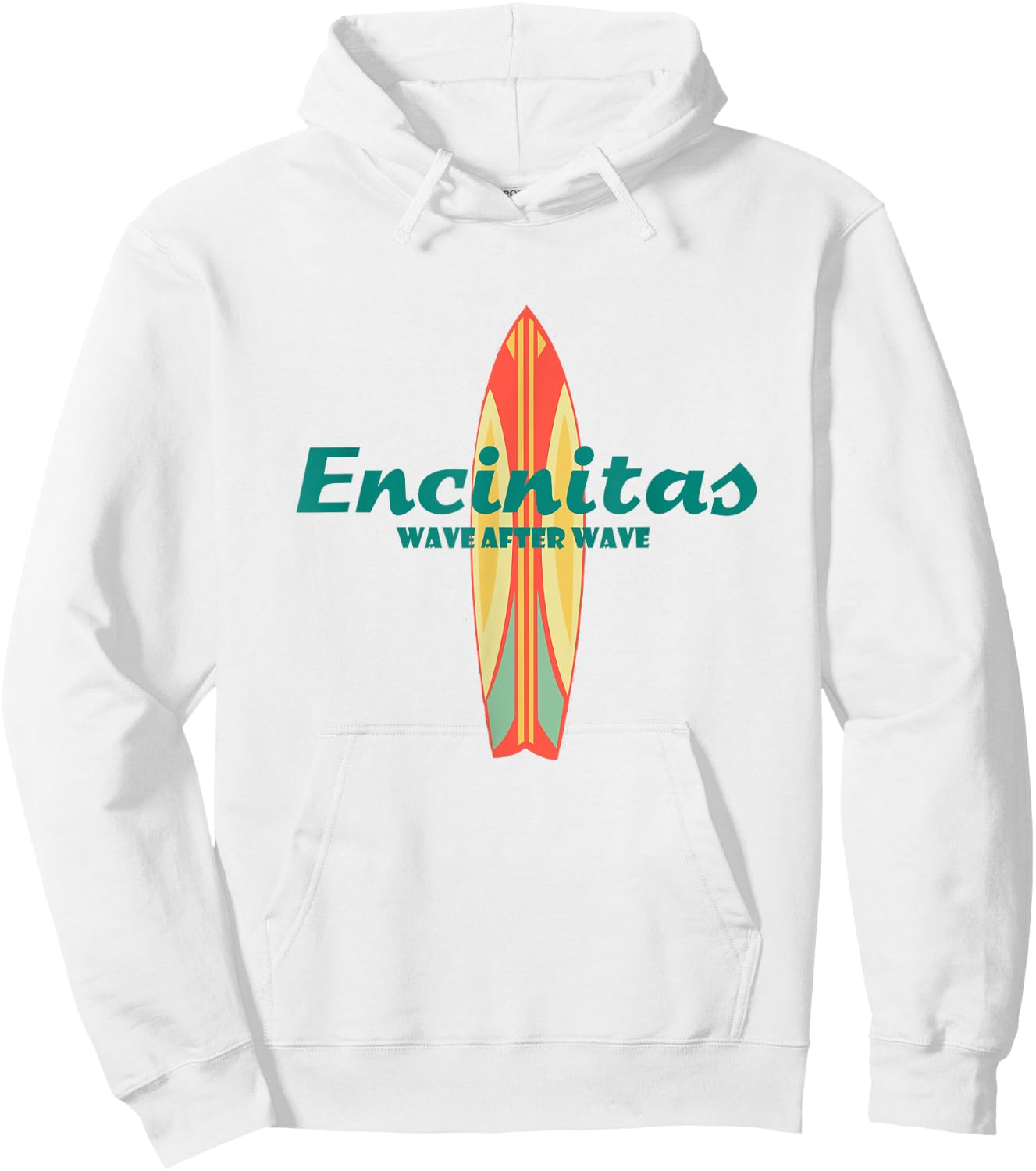 Encinitas Souvenir Retro Beach Vintage California Gifts Hoodie - Hoodie | White