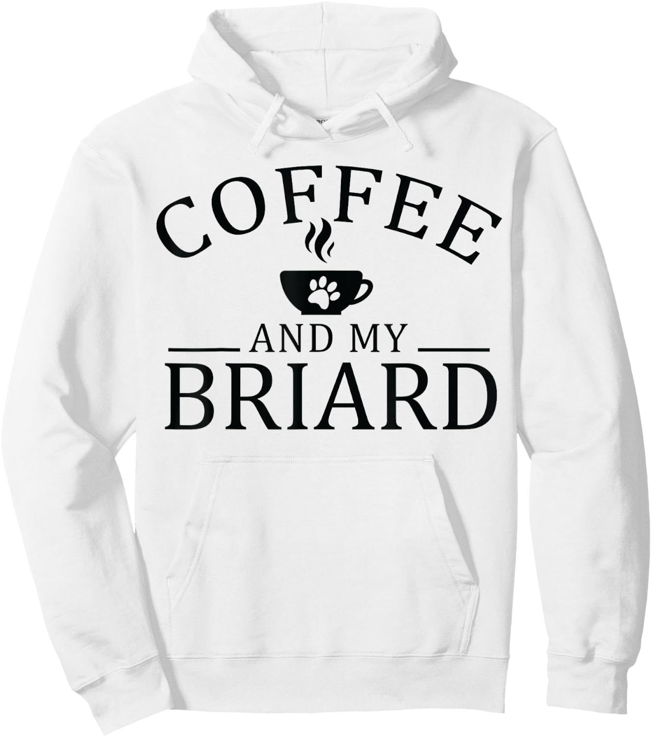 Briard Dog And Coffee Women Hoodie - Hoodie | White