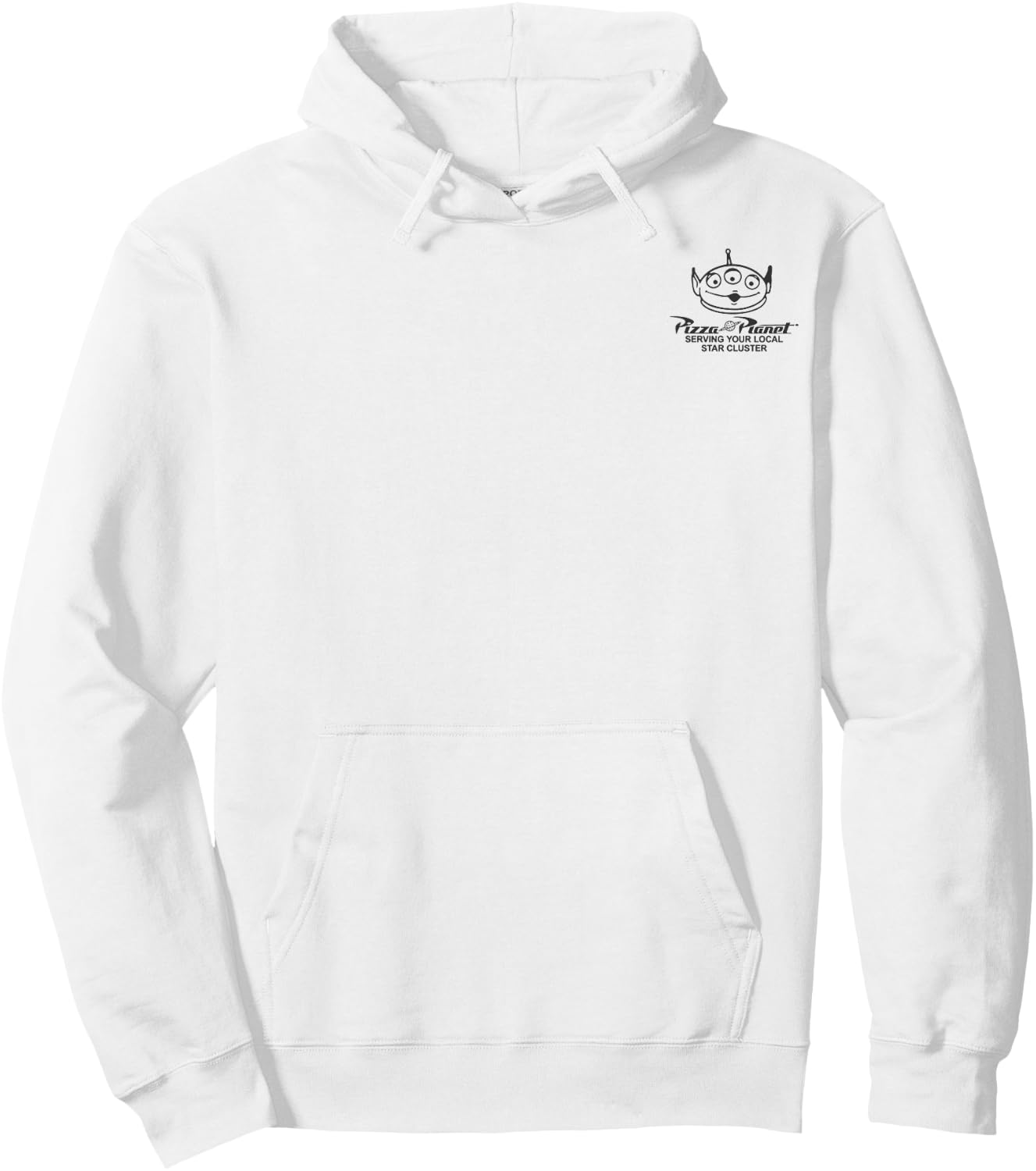 Disney Pixar Toy Story Pizza Planet Est. 1995 Aliens Logo Hoodie - Hoodie | White