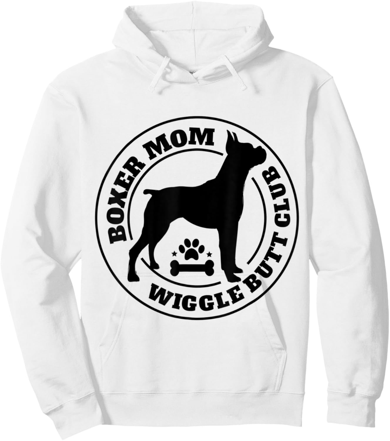 Boxer Mom Wiggle Butt Club Boxer Dog Gifts Men Hoodie - Hoodie | White