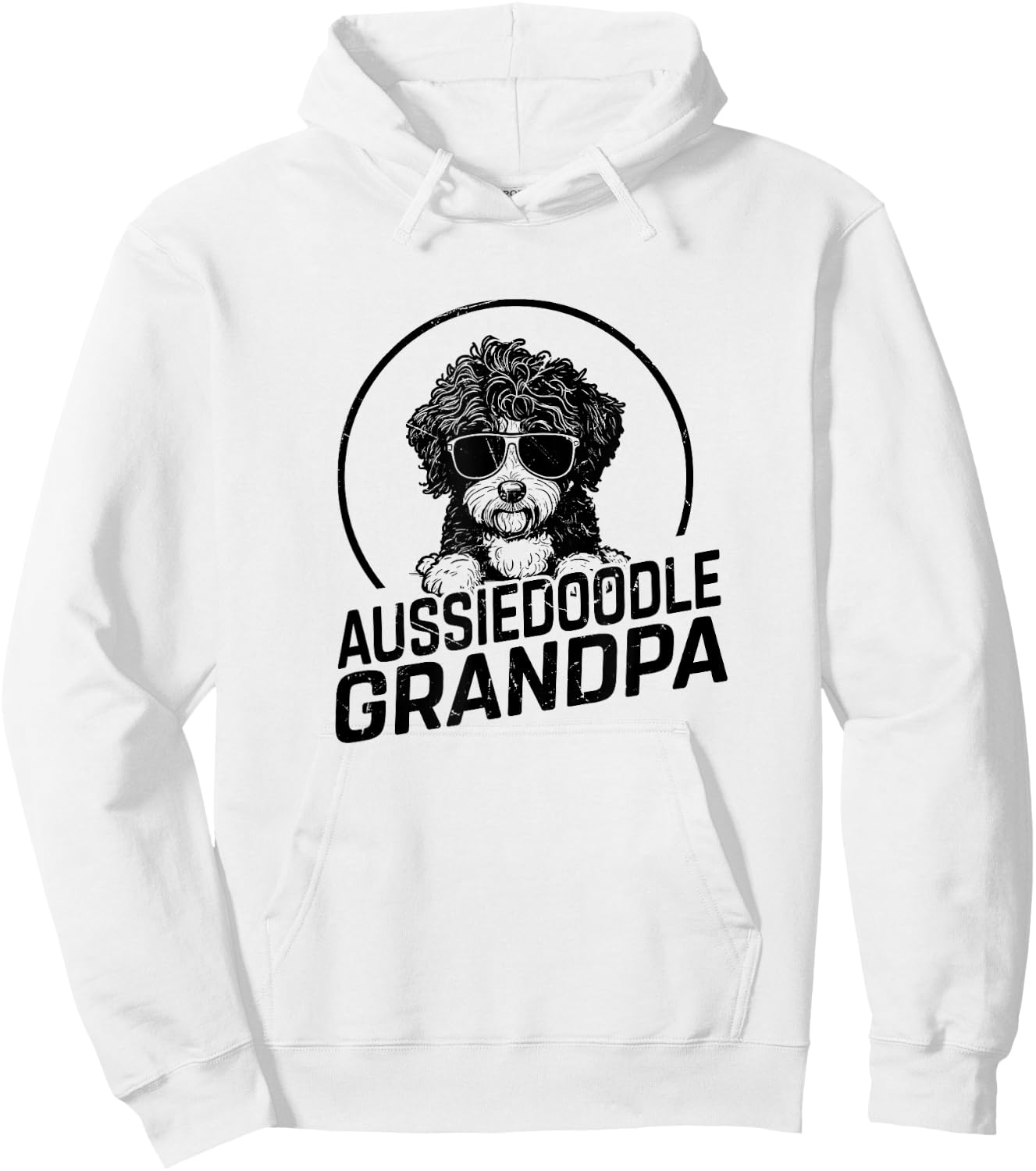 Aussiedoodle Dog Grandpa Grand Paw Dog Lover Gifts Men Dad Hoodie - Hoodie | White