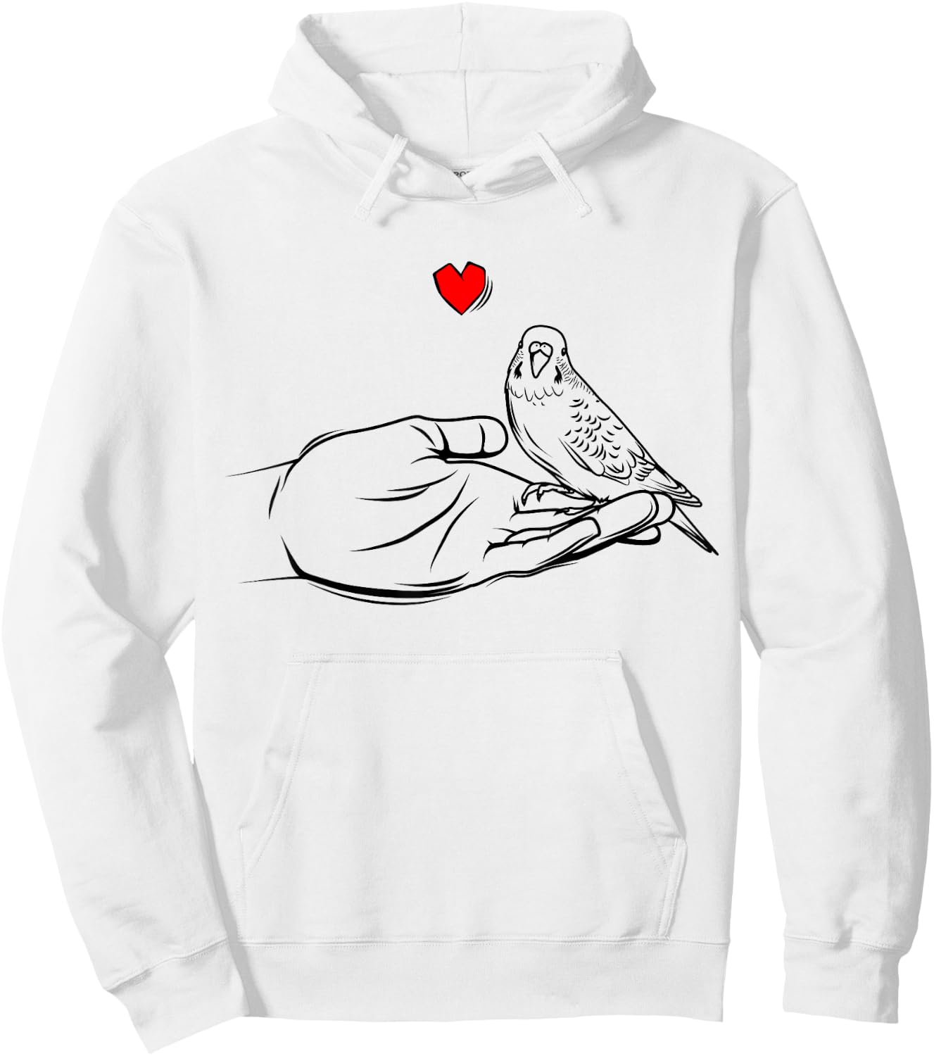 Budgie Love Parakeet Budgerigar Women White Small Hoodie - Hoodie | White