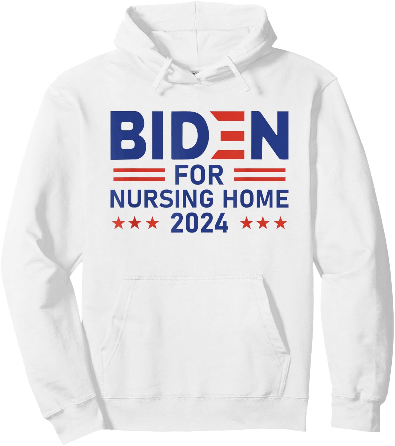 Joe Biden For Nursing Home 2024 Distressed Hoodie - Hoodie | White