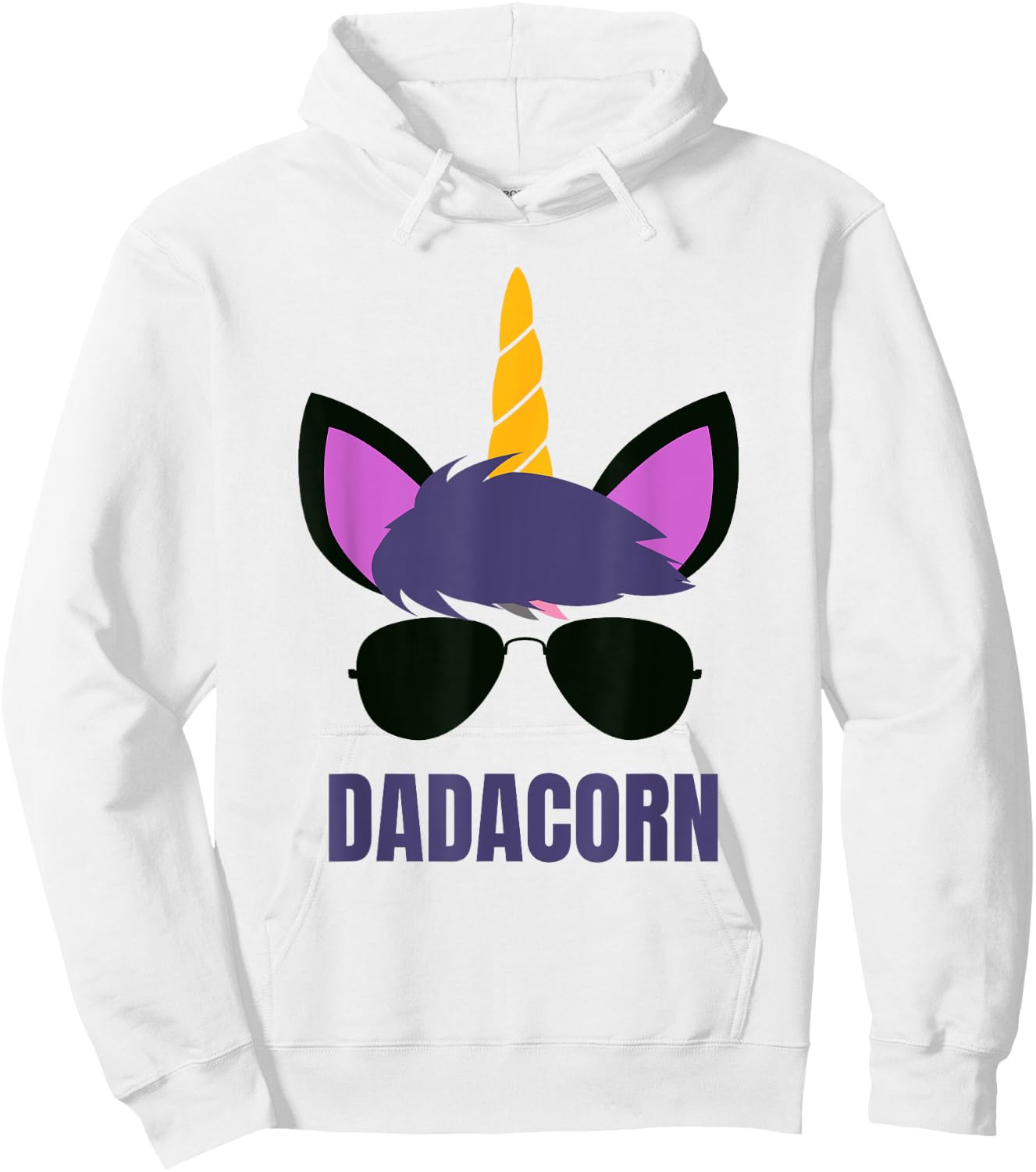 Dadacorn Unicorn Dad Shirt Daddycorn Father Unicorn Daddy Hoodie - Hoodie | White