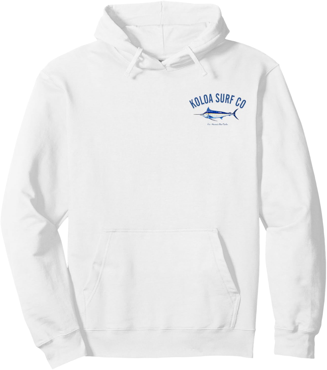 Koloa Surf Blue Marlin Logo Graphic Hoodie - Hoodie | White