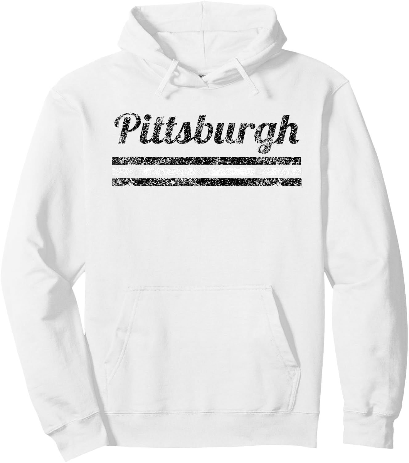 Pittsburgh Pennsylvania Retro Vintage Weathered Throwback Hoodie - Hoodie | White