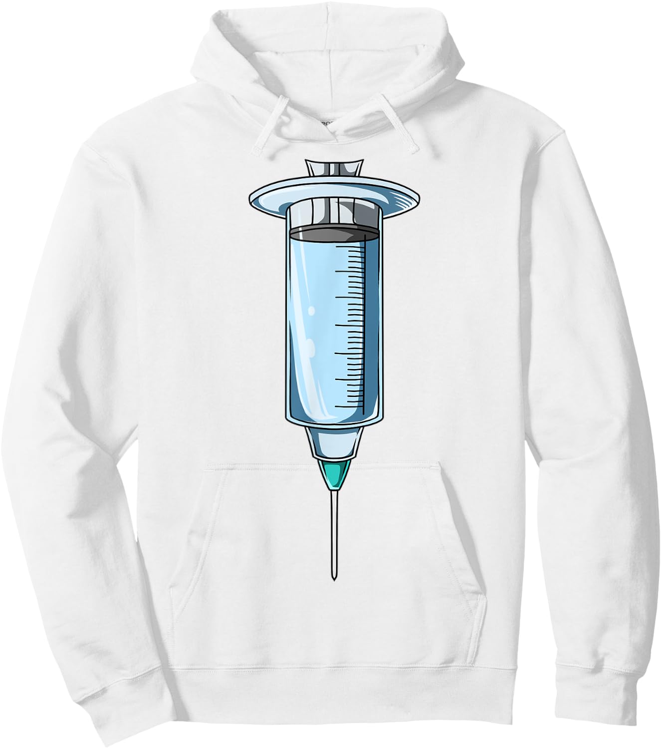 Easy Syringe Costume Syringe Body Headless Syringe Costume Hoodie - Hoodie | White
