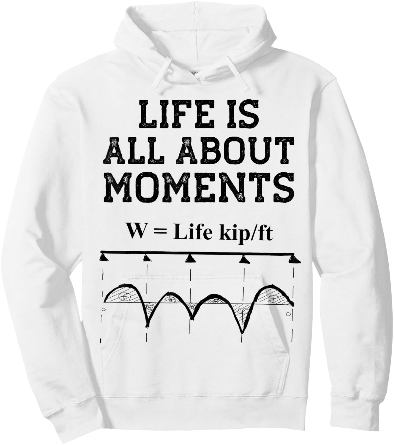 Funny Civil Engineering Cute Gifts Life is All About Moments Hoodie - Hoodie | White