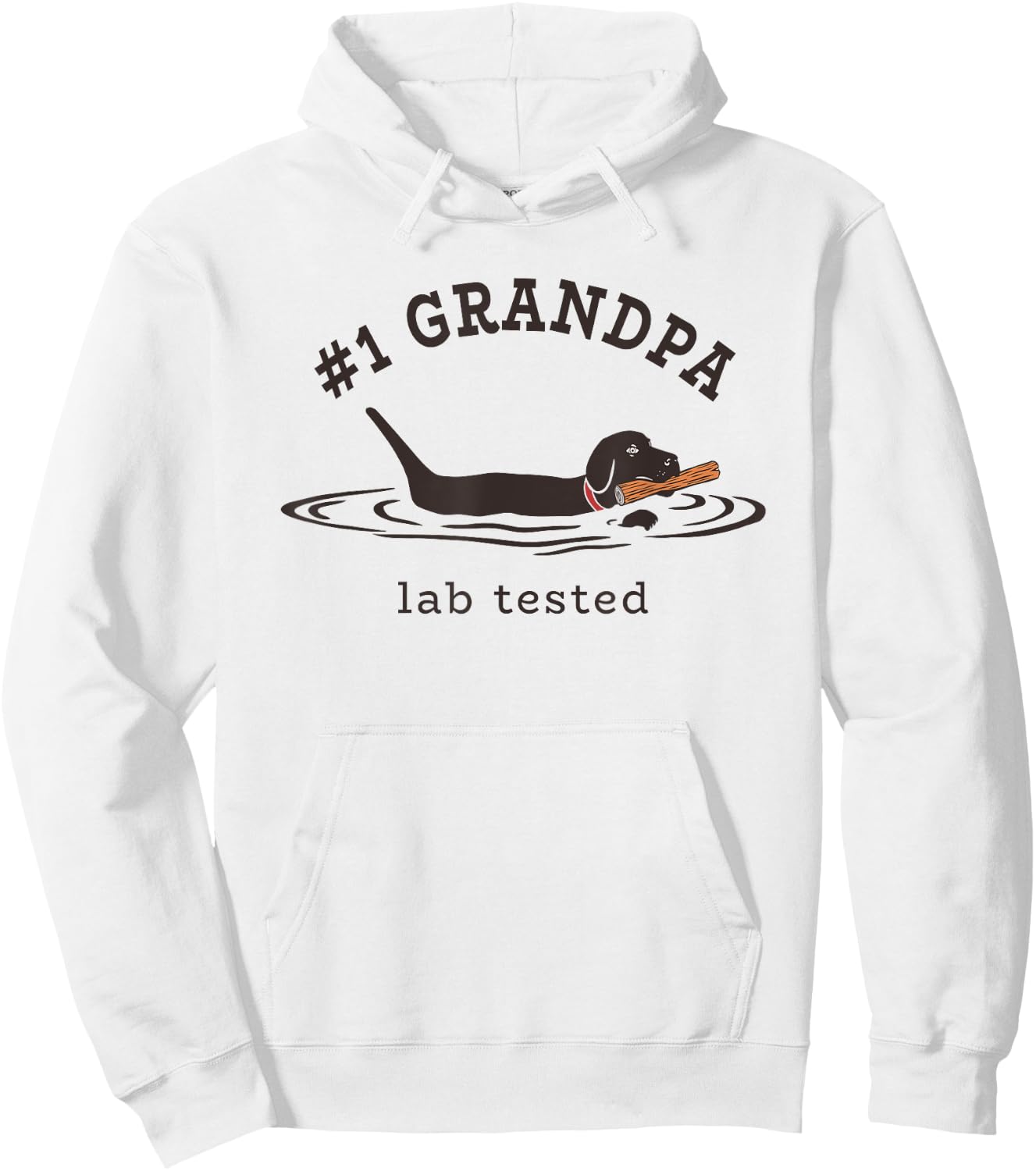 #1 Grandpa Lab Tested Pun - Labrador Retriever Dog Owner Men Hoodie - Hoodie | White