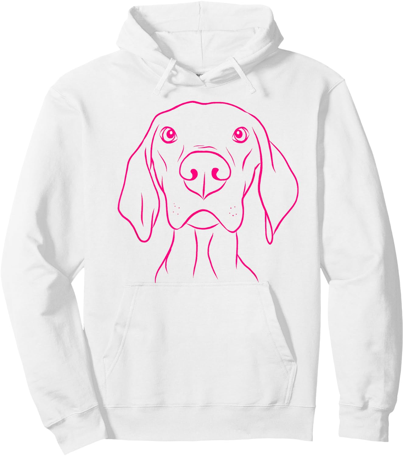 PABLO'S PAW PRINTS Vizsla Dog Lover - Grey, -Adult, Short Sleeve, Small, Classic Fit, Cotton 50% Polyester 50% Hoodie - Hoodie | White
