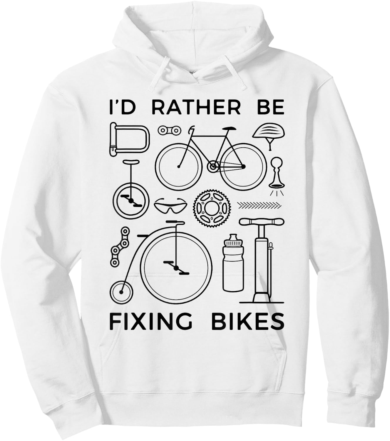 Fun Bicycle Mechanic Rather Be Fixing Bikes Hoodie - Hoodie | White