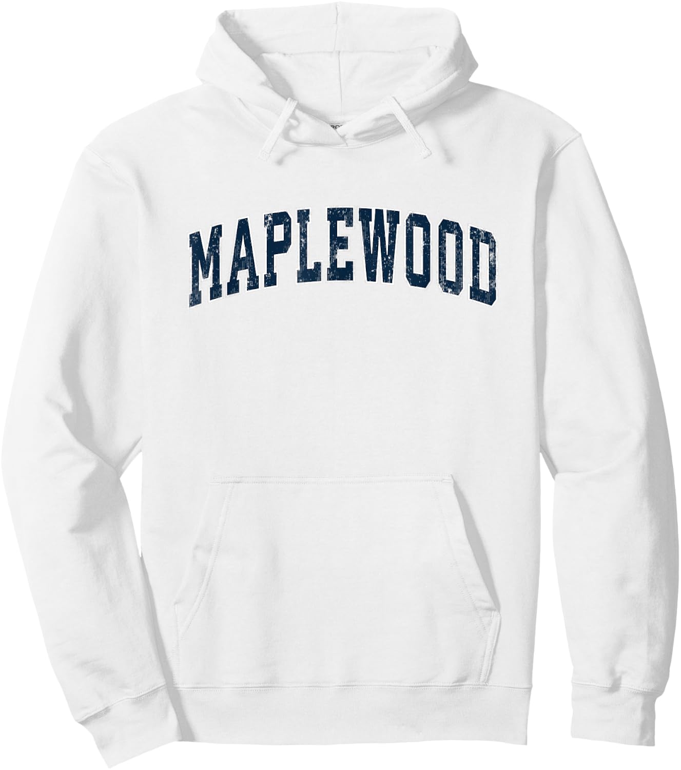 Maplewood New Jersey NJ Vintage Sports Design Navy Design Hoodie - Hoodie | White