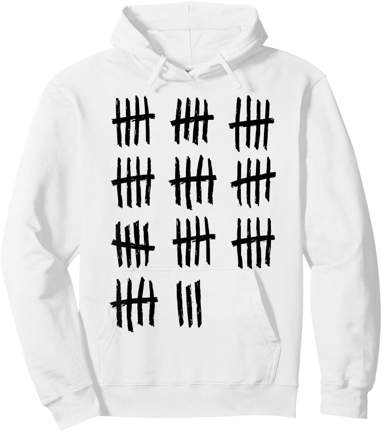 53rd Birthday Outfit 53 Years Old Tally Marks Anniversary Hoodie - Hoodie | White
