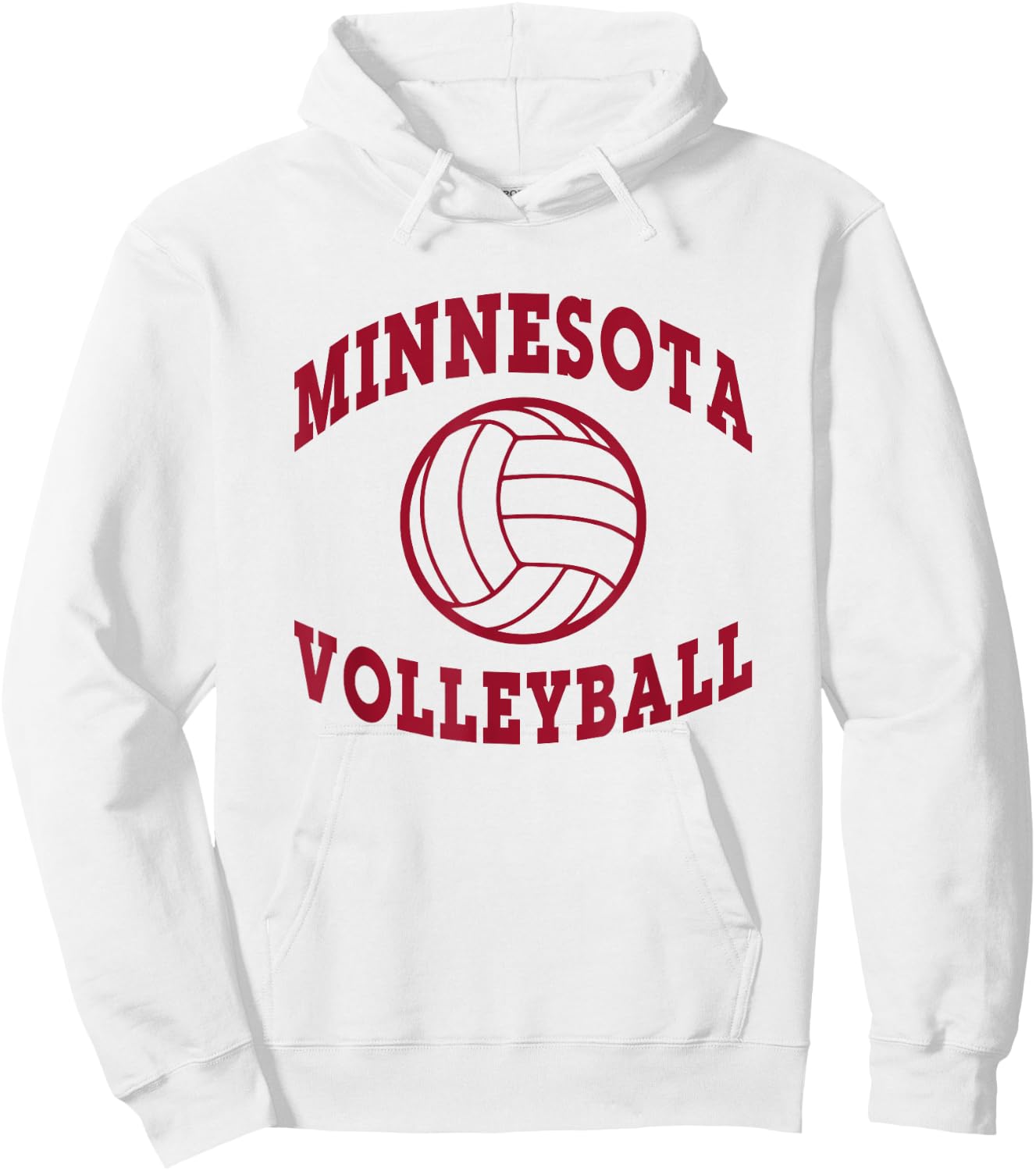Minnesota Volleyball Deez -Adults Grey Small Volleyball Hoodie - Hoodie | White
