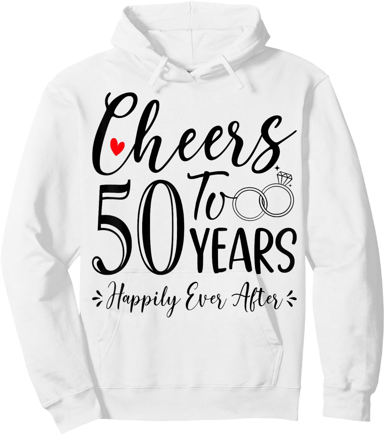 Cheers To 50 Years - 50th Wedding Anniversary Husband Wife Hoodie - Hoodie | White