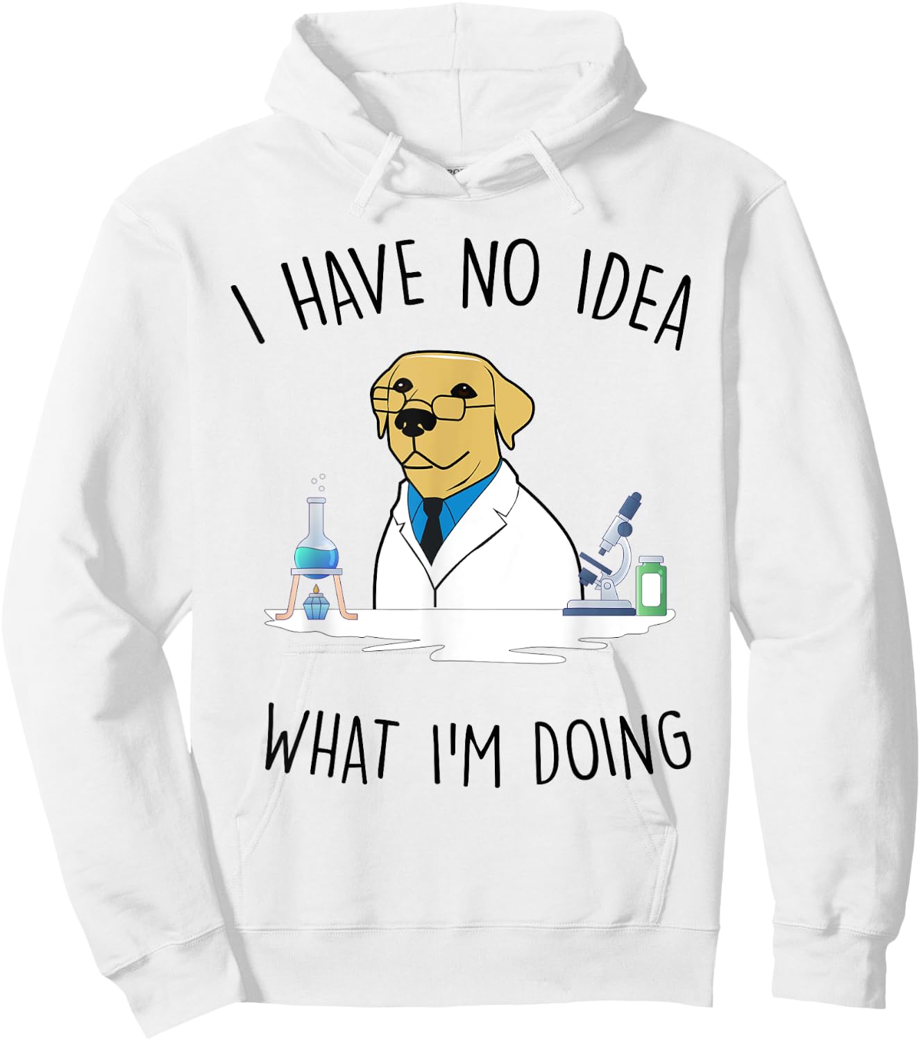 Laboratory Retriever Golden Chemistry Laboratory Hoodie - Hoodie | White