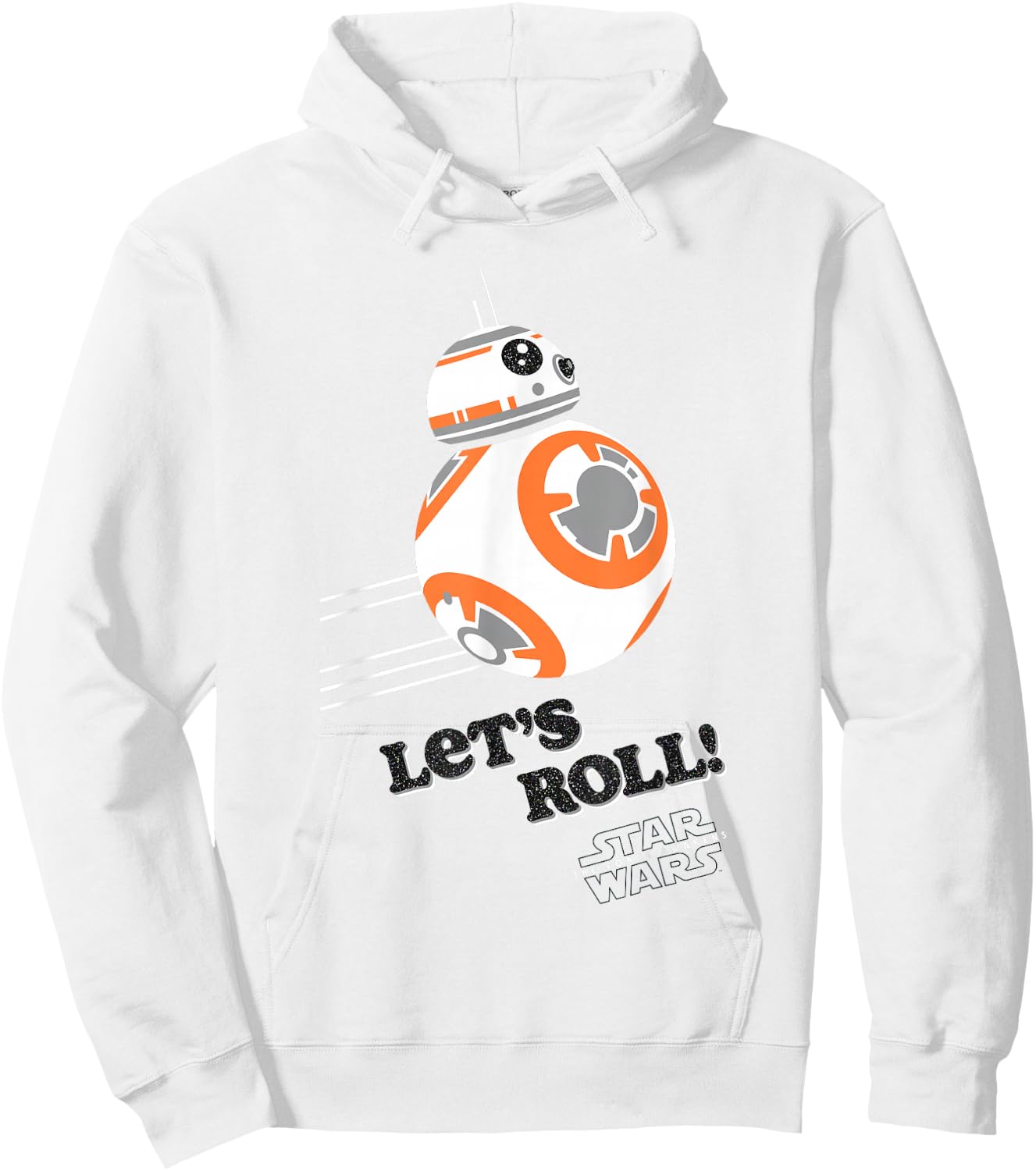 Star Wars The Force Awakens BB-8 Let's Roll! Chest Portrait Hoodie - Hoodie | White