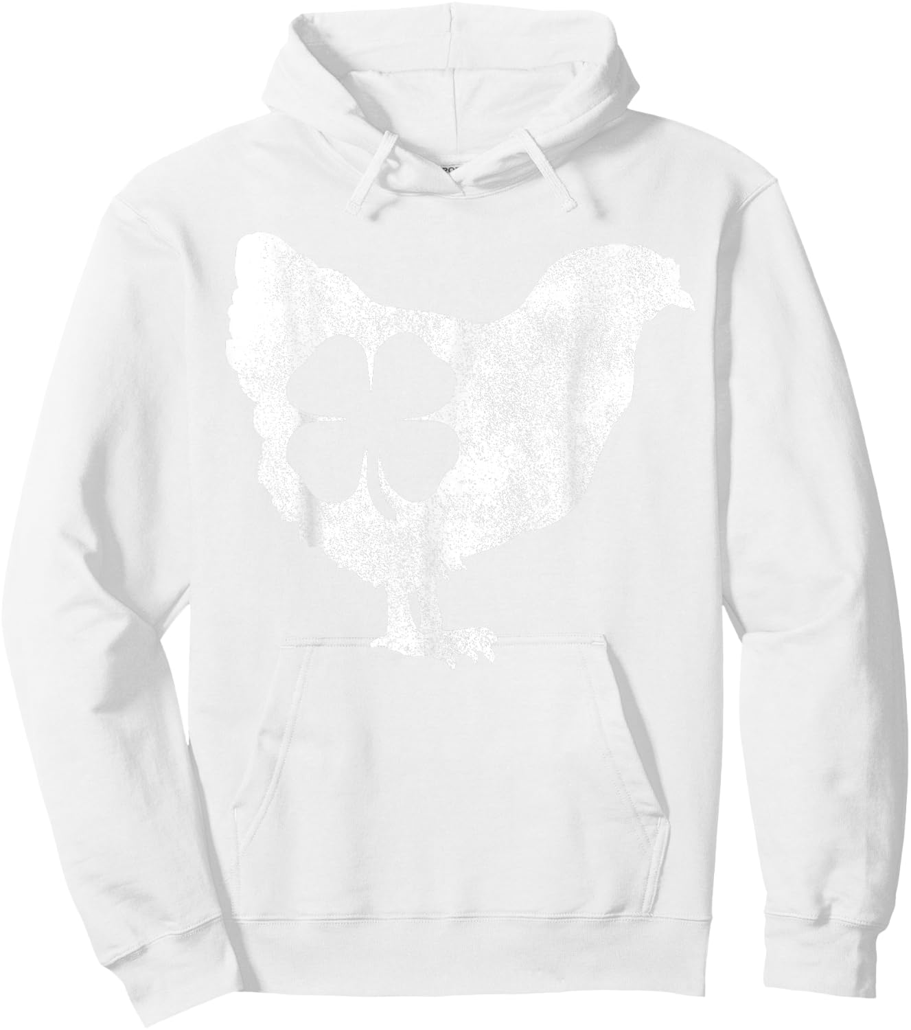 St Patricks Day Shamrock Chicken Hen Bird Saint Paddy's Hoodie - Hoodie | White