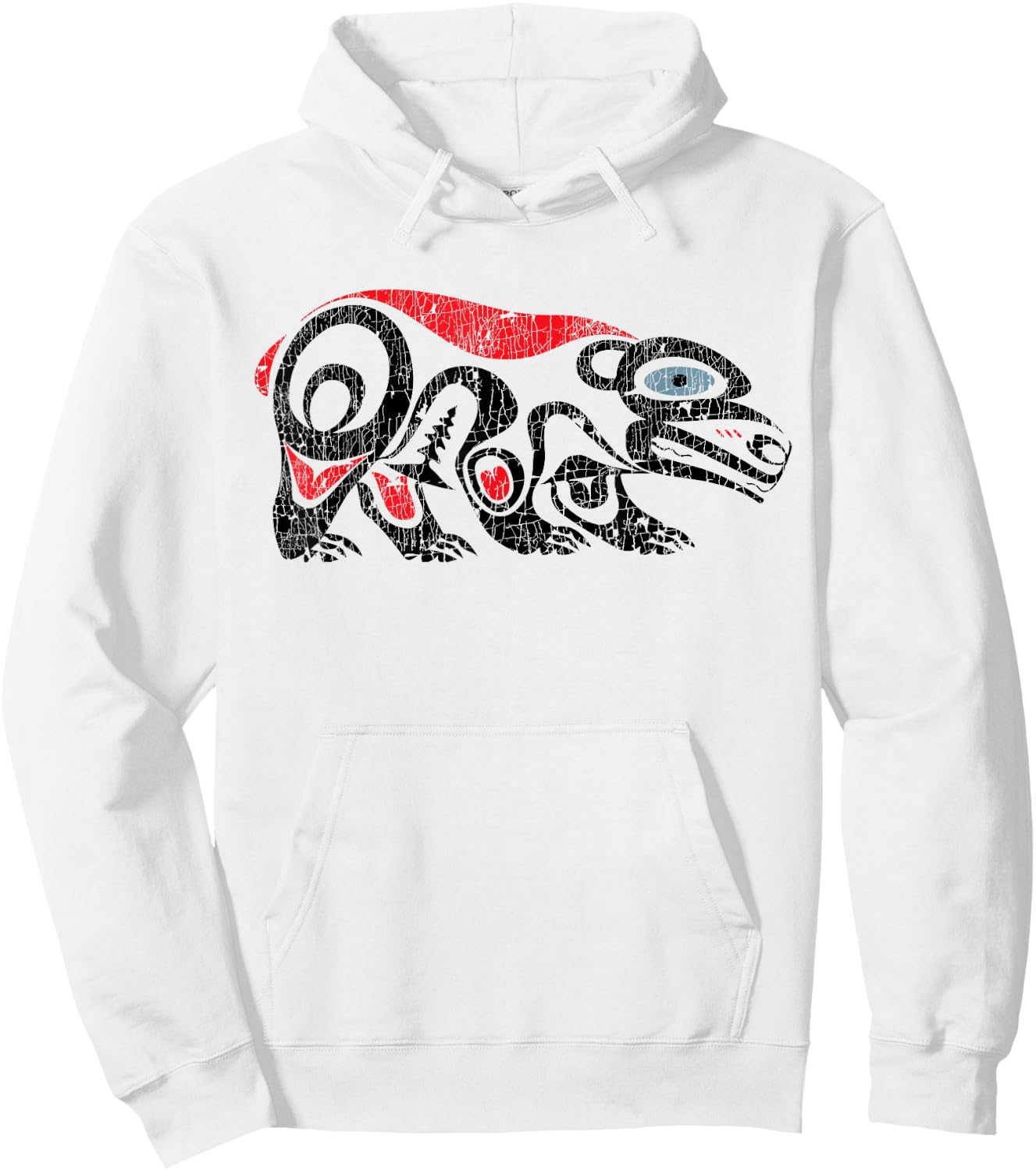 Alaska Native American Art Tlingit Tribal Bear vintage Hoodie - Hoodie | White