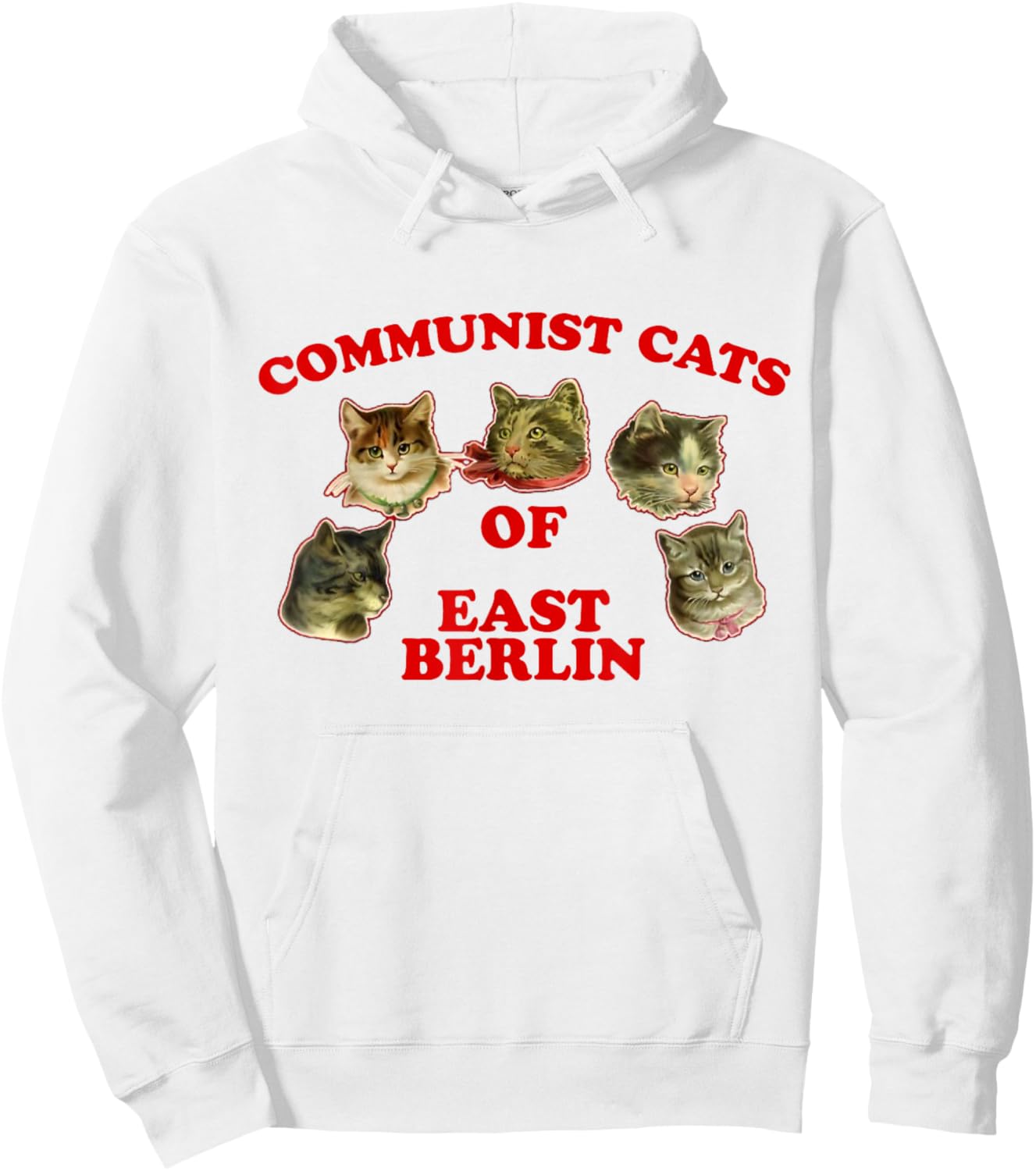 Communist Cats Of East Berlin funny saying Hoodie - Hoodie | White