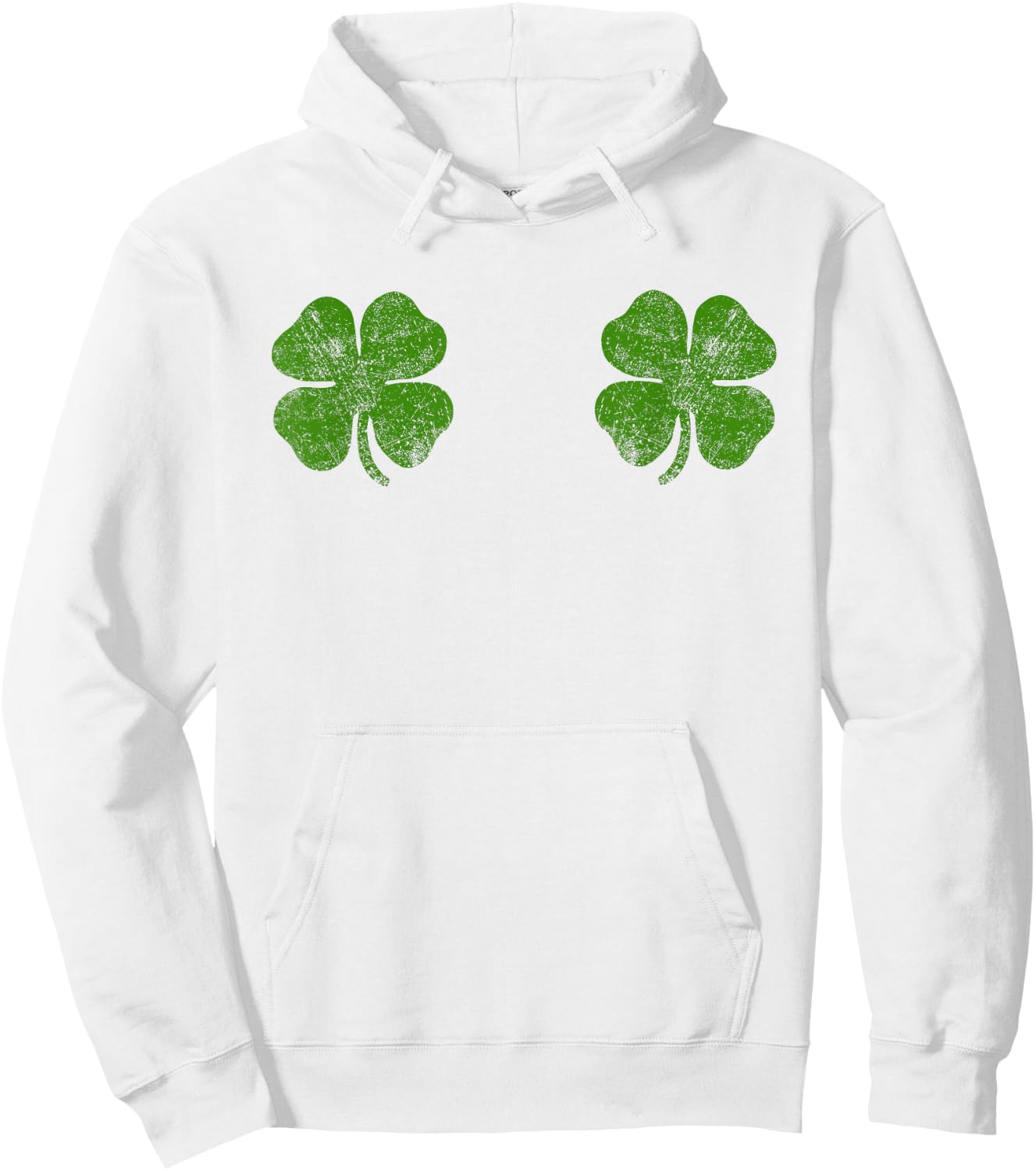 Shamrock Boob, St Patricks Day Women Shirt Shamrock Boob Hoodie - Hoodie | White