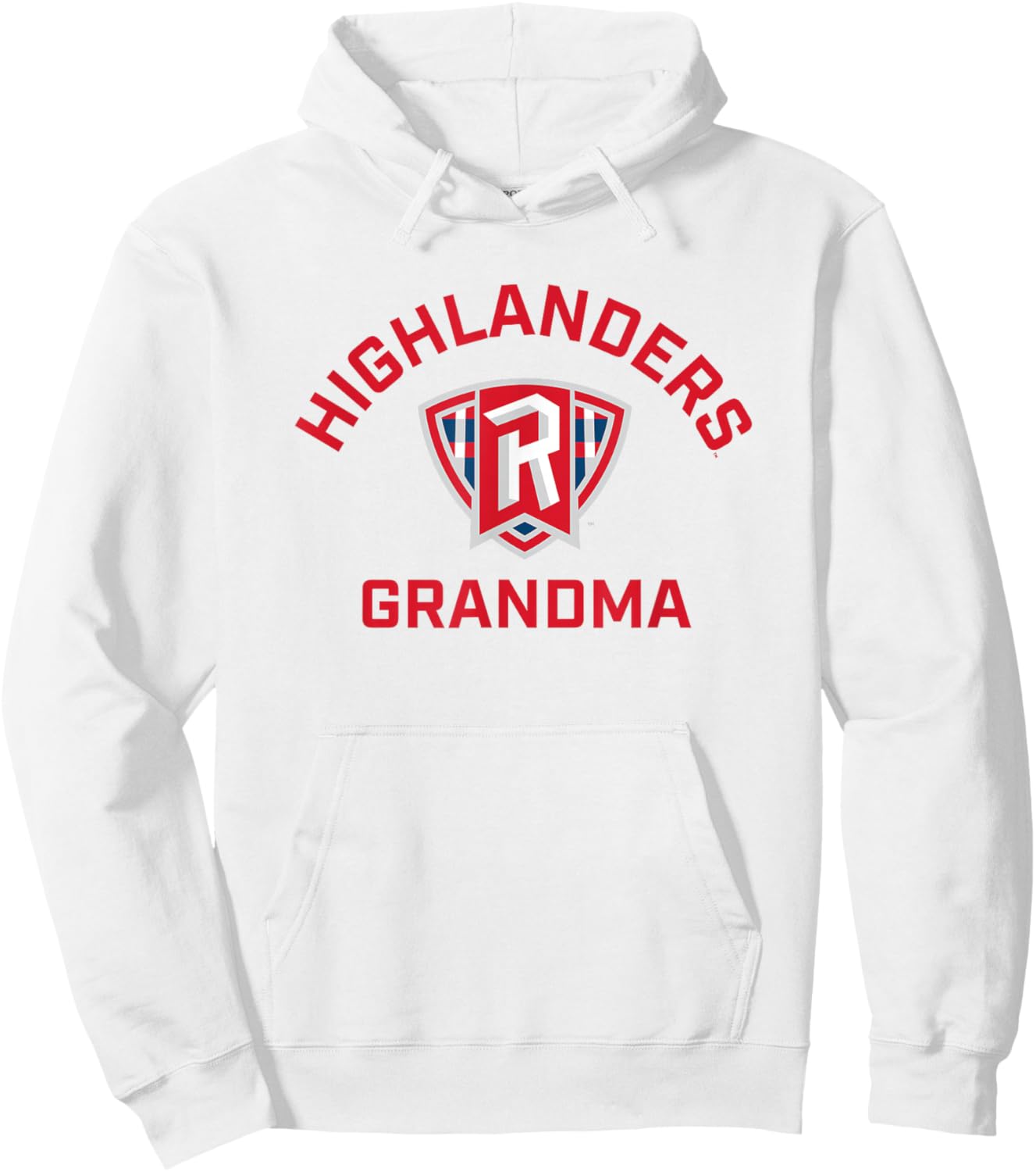 Radford University Highlanders Arched Grandma Hoodie - Hoodie | White
