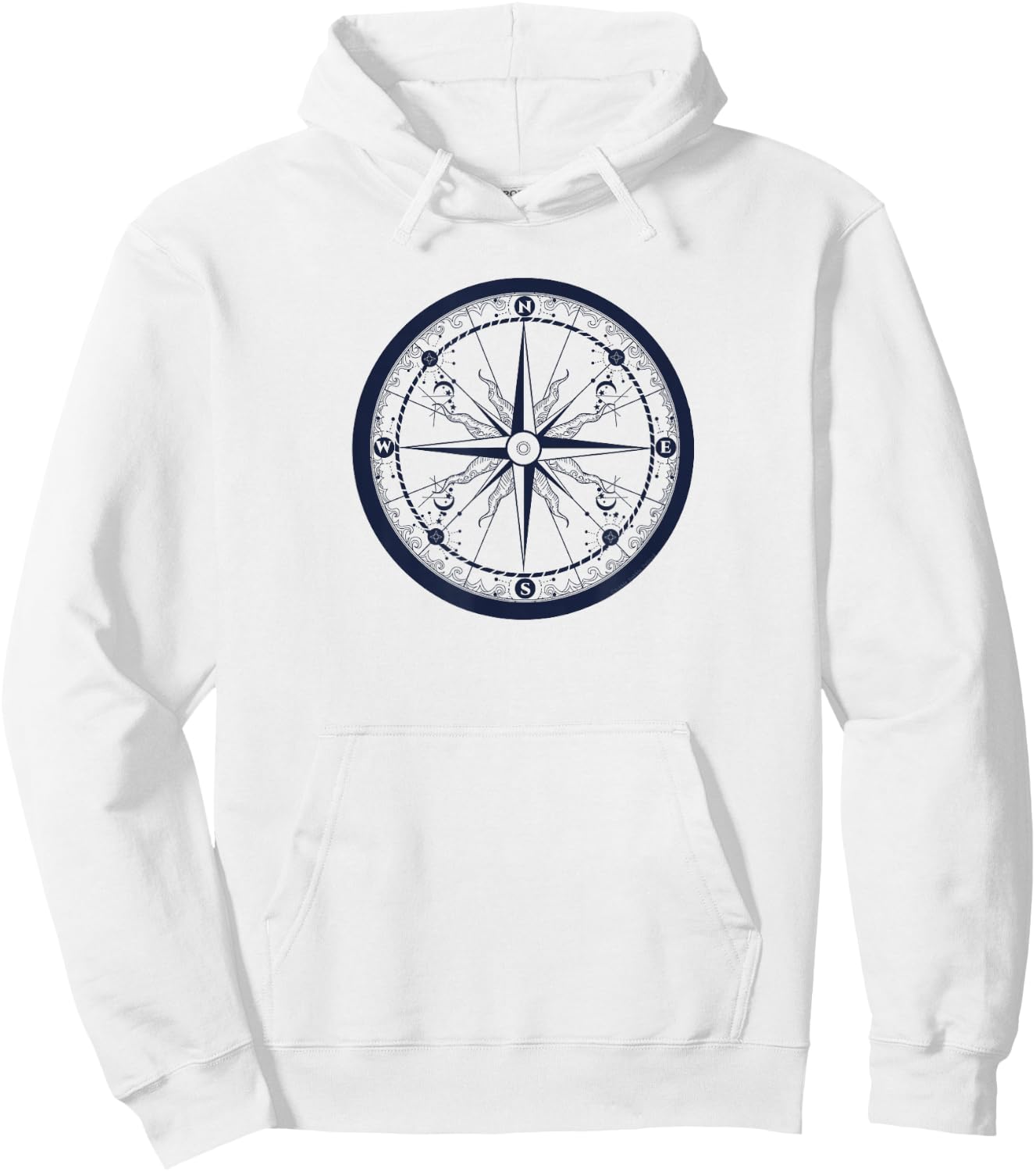Beautiful Compass Sailing Hiking Travel Adventure Hoodie - Hoodie | White
