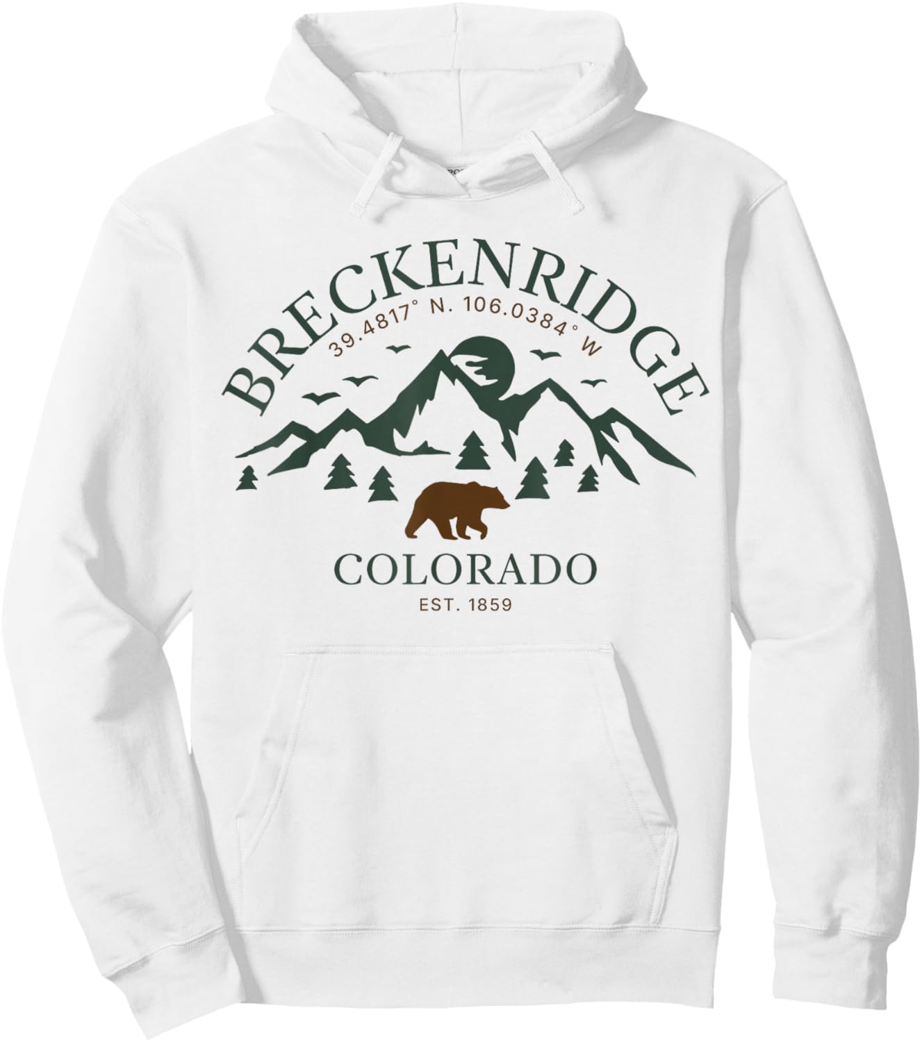 Breckenridge Colorado Hoodie - Hoodie | White
